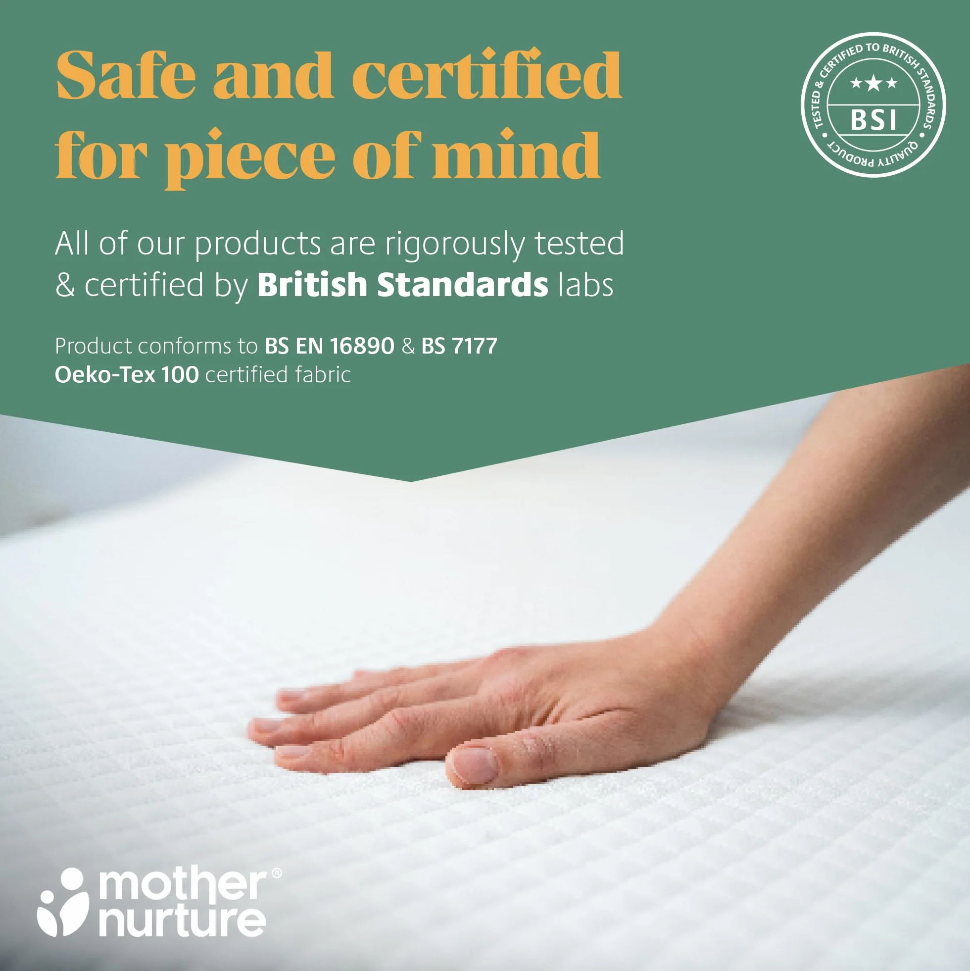 Mother Nurture materasso per lettino da viaggio (95 cm x 65 cm)