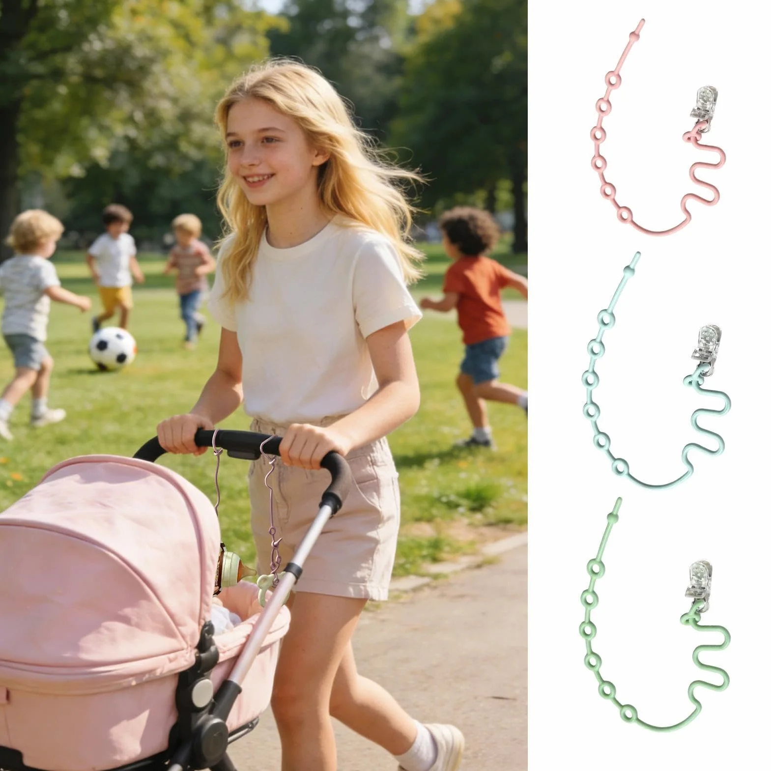 Set Di 3 Cinture Di Sicurezza Per Giocattoli - Regolabili Catenella Ciuccio E Cordino Ciuccio, Cinghie Per Giocattoli Per Bambini, Robuste, Leggere, Per Seggiolino Auto, Lettini Da Viaggio, Dentizione