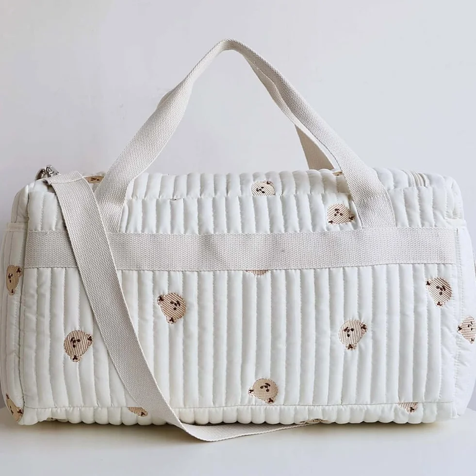 Borsa per pannolini, borsa a tracolla per mamma, leggera, trapuntata, grande, multifunzionale, da viaggio, per maternità e cambio del bambino, per ospedale e fine settimana