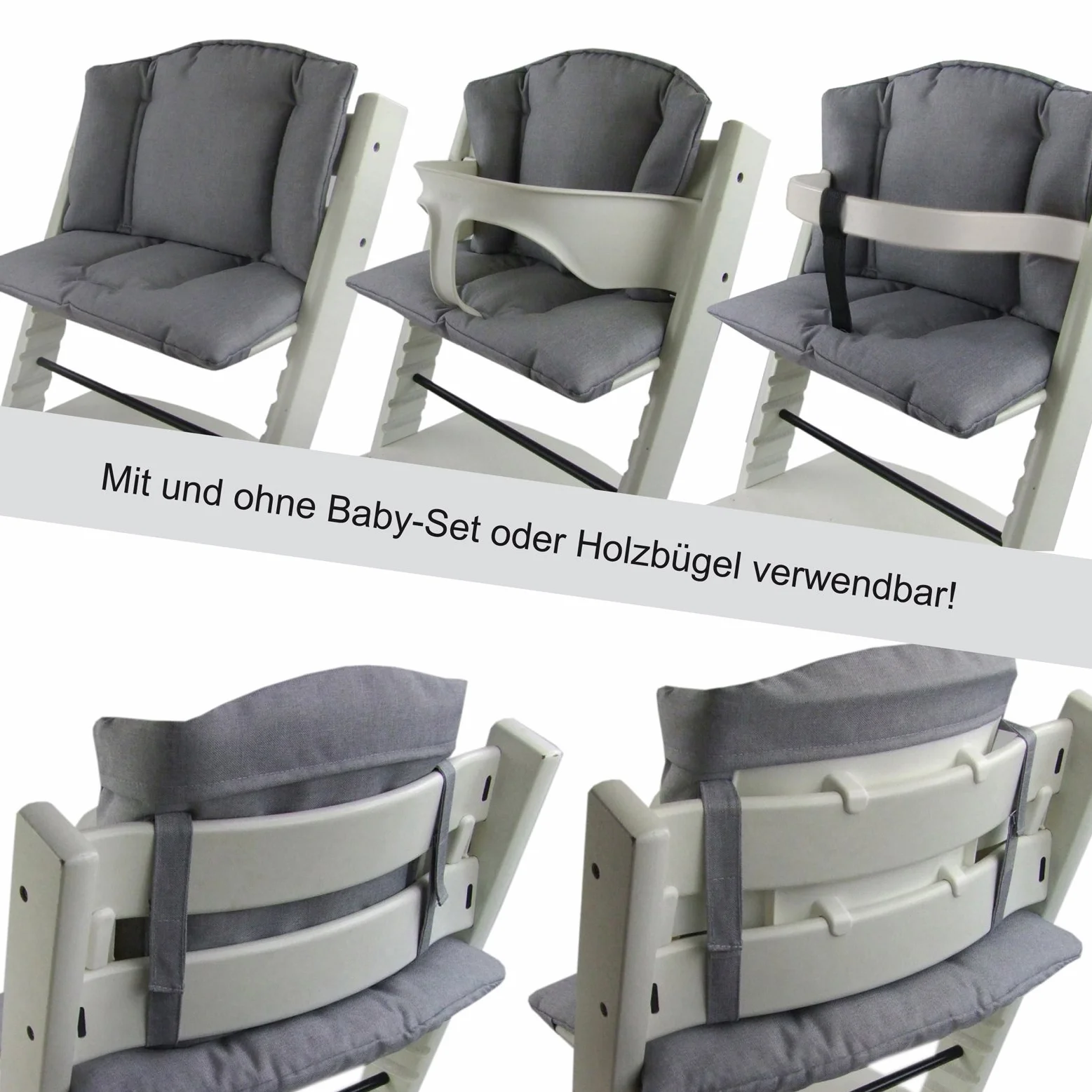 BAMBINIWELT - Fodera di ricambio per seggiolone, set di riduttori, compatibile con STOKKE Tripp Trapp Trapp per seggiolone (rosso mélange)