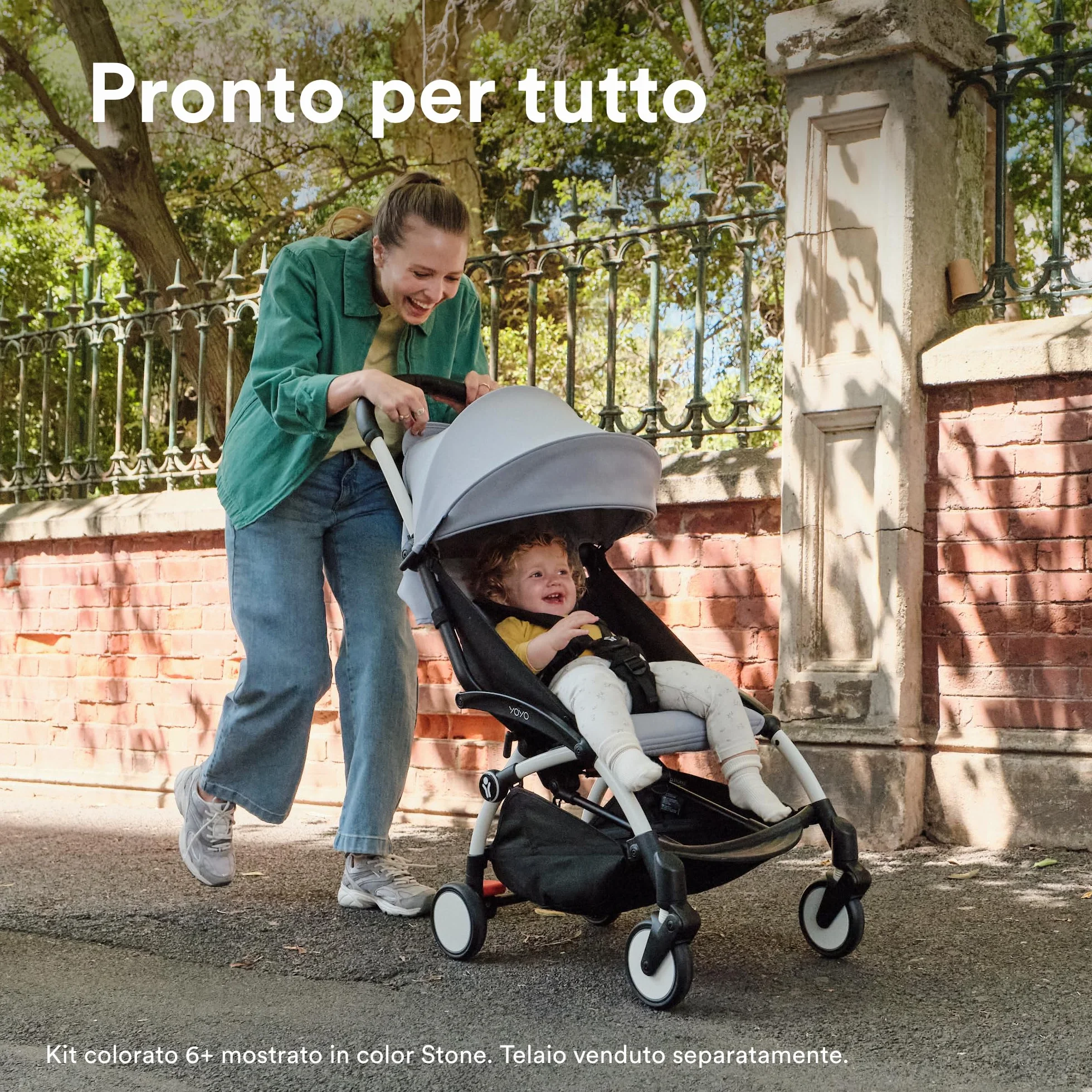 Stokke YOYO 6+ Color Pack, Ginger - Solo tessuti: cuscino per seduta, capottina estendibile e tasca posteriore con cerniera - Richiede telaio YOYO (venduto separatamente)