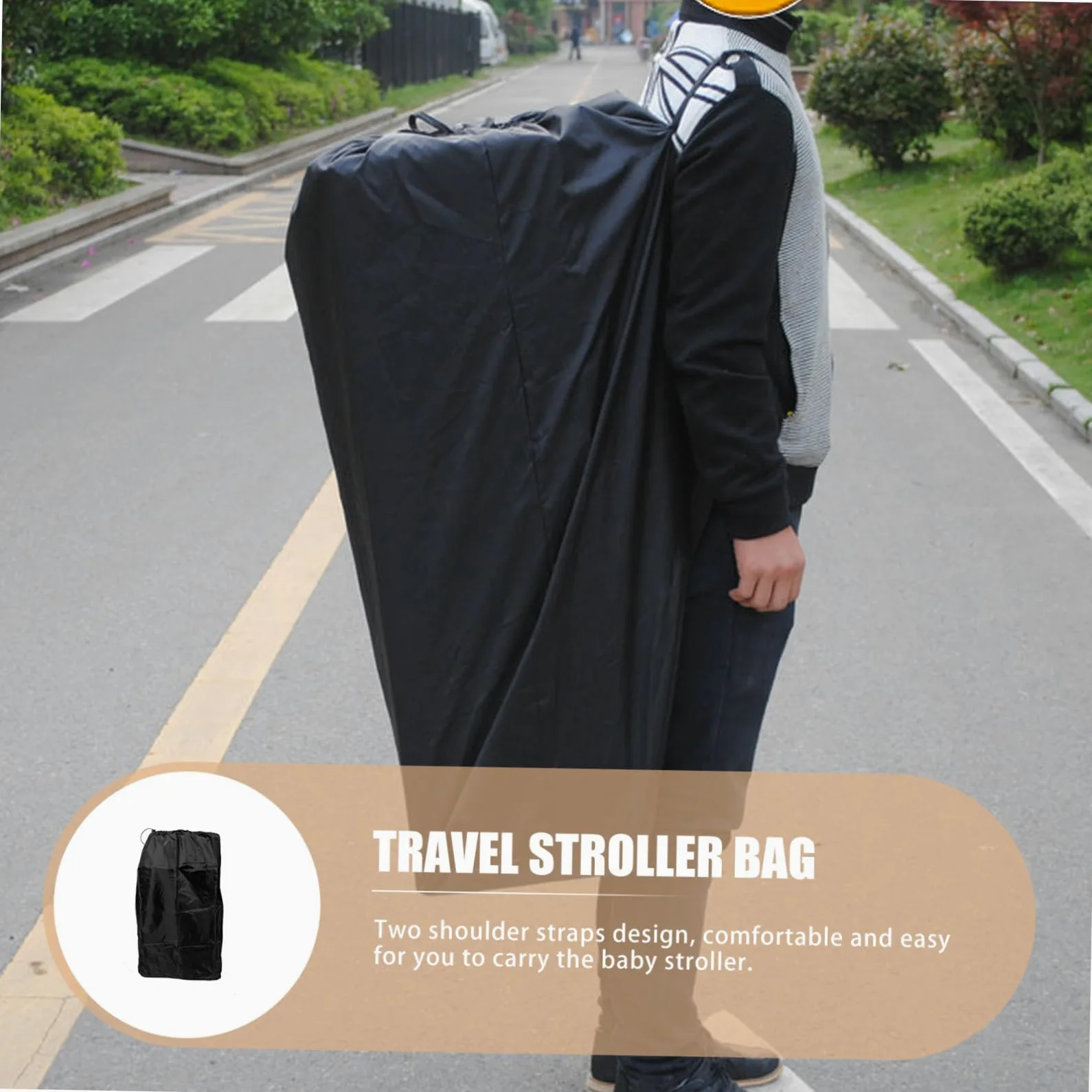 Borsa da Viaggio Resistente Tracolla Rinforzata per Controllo al Gate e Aereo, Borsa da Trasporto per Carrozzine, Adatta a Spostamenti in Treno e Auto