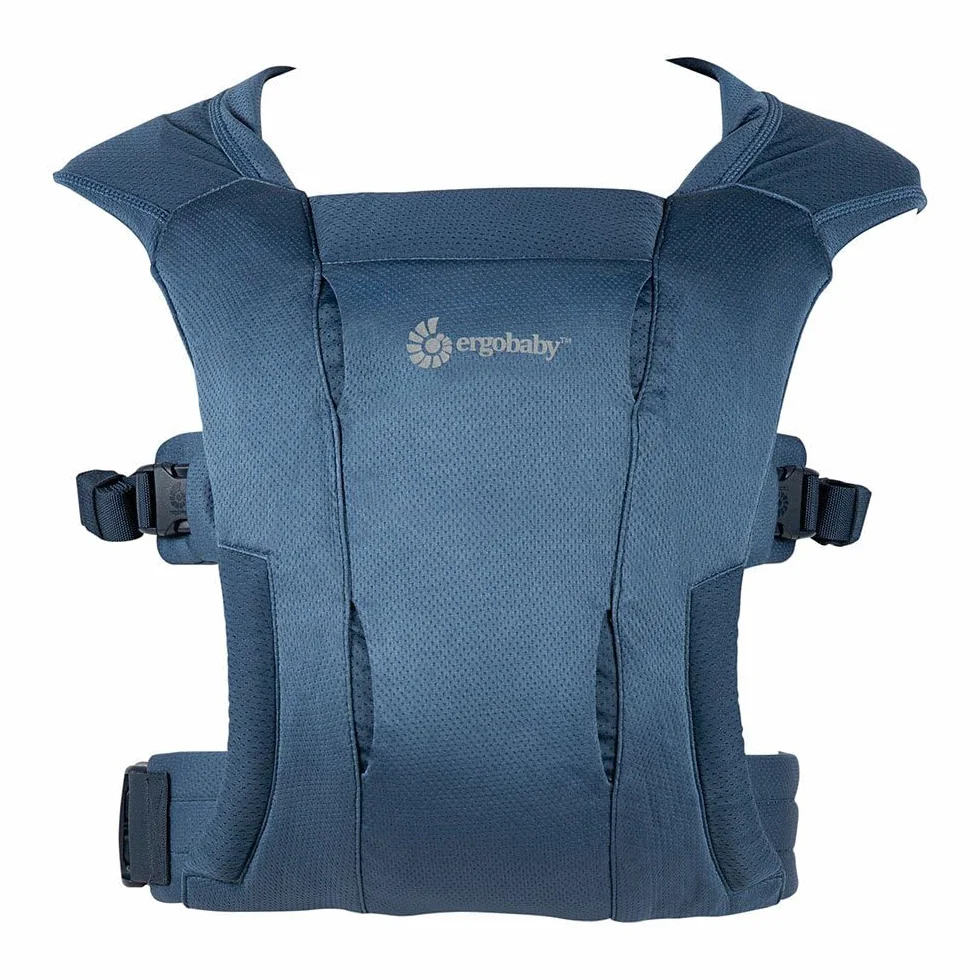 Ergobaby Embrace Soft Air Mesh Marsupio per neonati fin dai primi giorni, Marsupio porta bebè a 2 posizioni, Marsupio neonati ergonomico, Blue