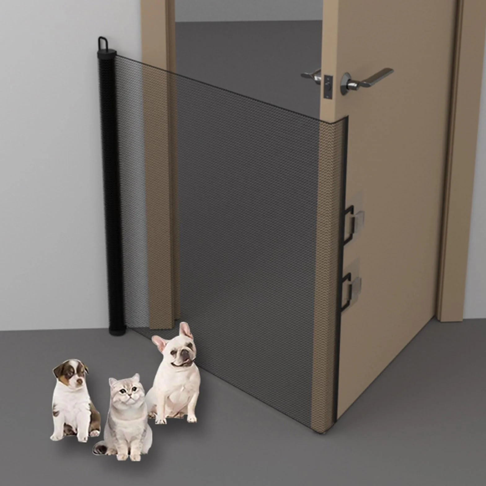 Cancelletto Sicurezza Estensibile per Bambini e Cani, Cancelletto per Bambini Estensibile, 0-180 cm Cancello per Cani Barriera di Sicurezza Regolabile, Cancello di Sicurezza Retrattile, Baby Gate Mesh