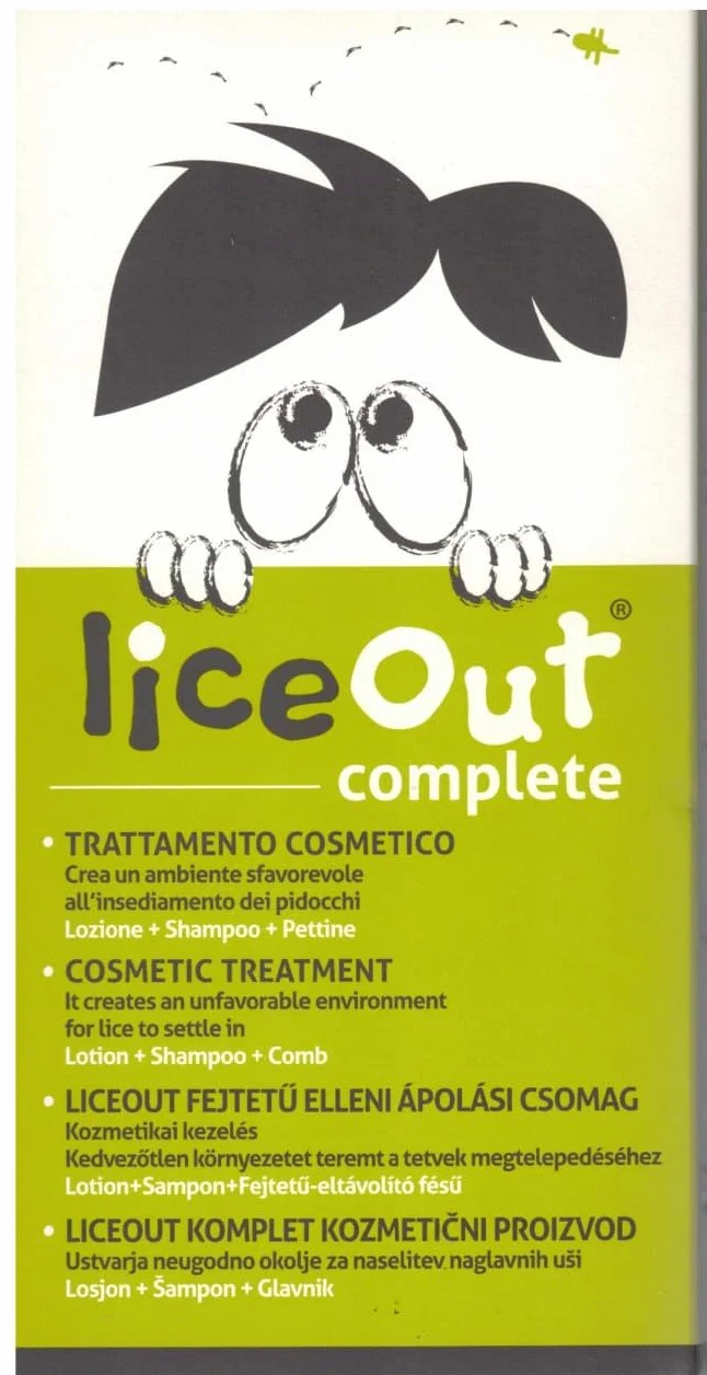 LICEOUT Shampoo e Lozione Pidocchi Bambini. 2x125ml+Pettine | Trattamento Naturale e completo contro lendini e uova. Senza pesticidi. Include il pettine speciale per la rimozione