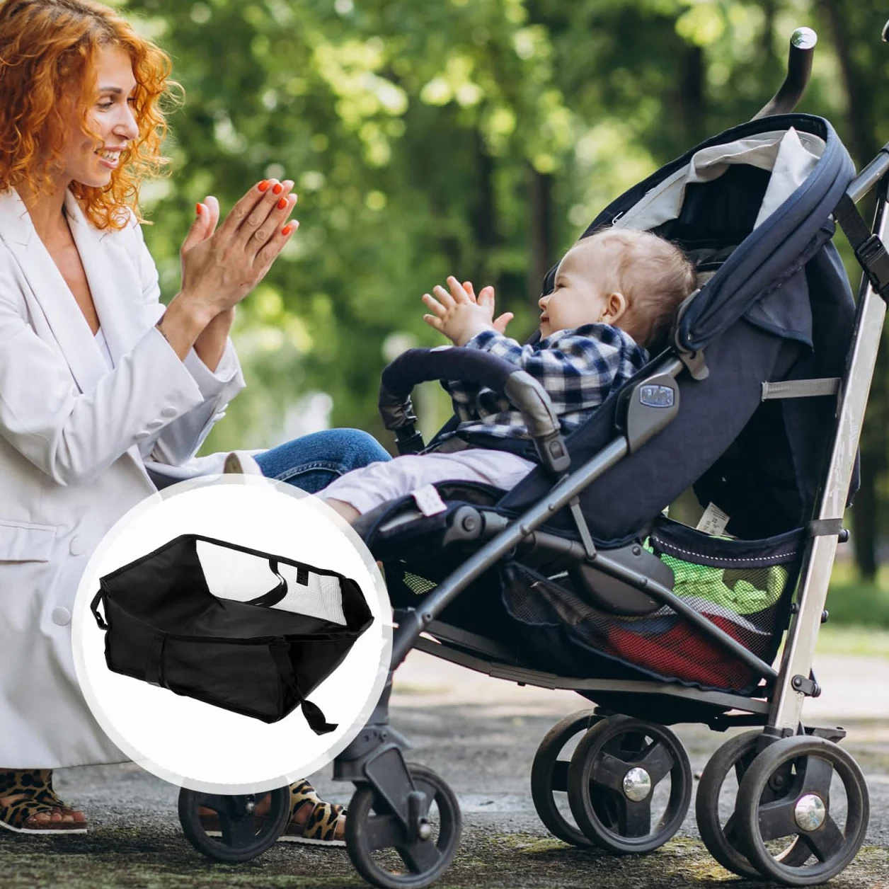 Cestino Inferiore Per Passeggino, Cestino Inferiore Per Carrozzina, Per Passeggino In Tessuto Oxford Per Lo Shopping