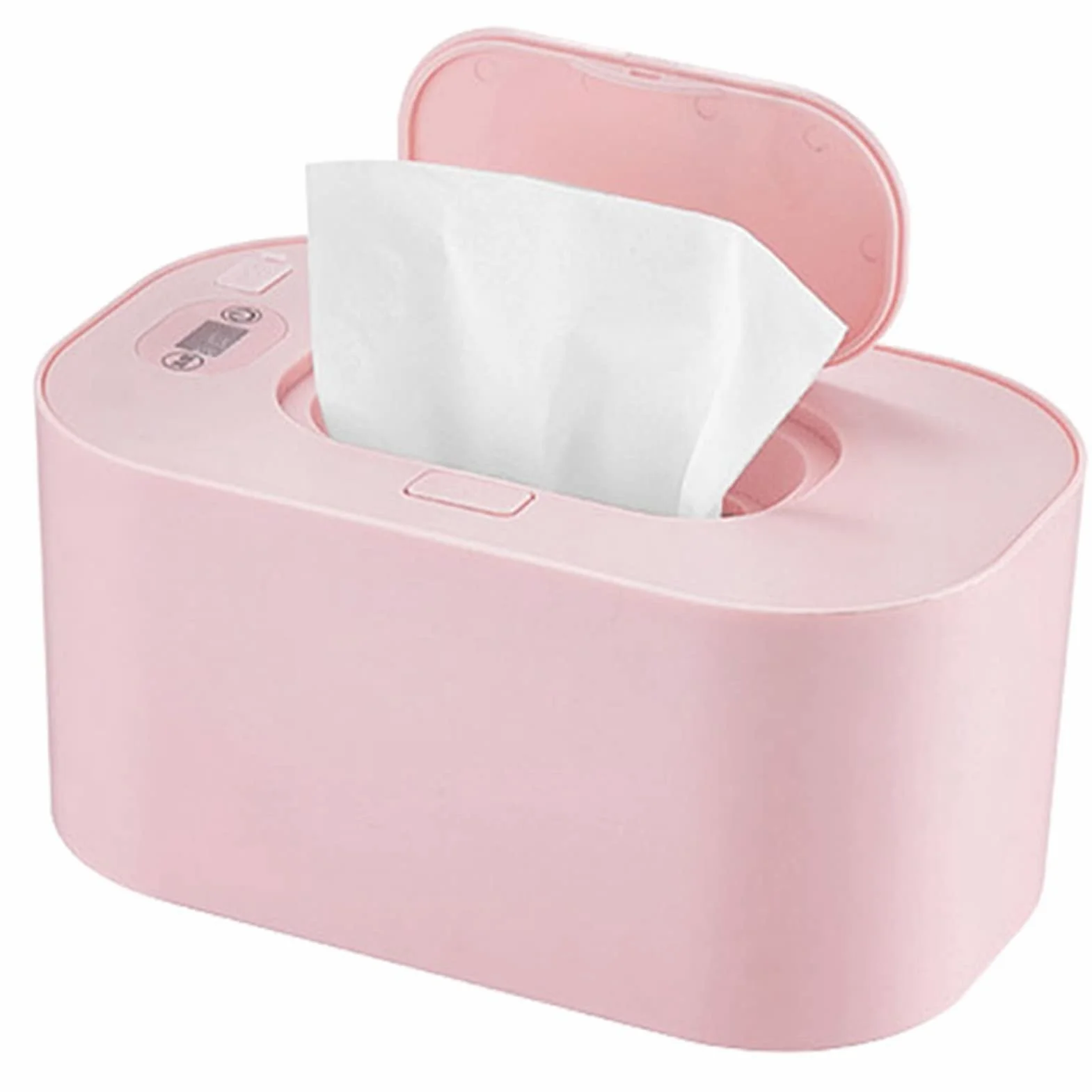 Scalda Salviette Umidificate per Neonati Dispenser per Salviette per Neonati Porta Salviette con Coperchio Custodia Portatile per Salviettine Umidificate (Rosa)