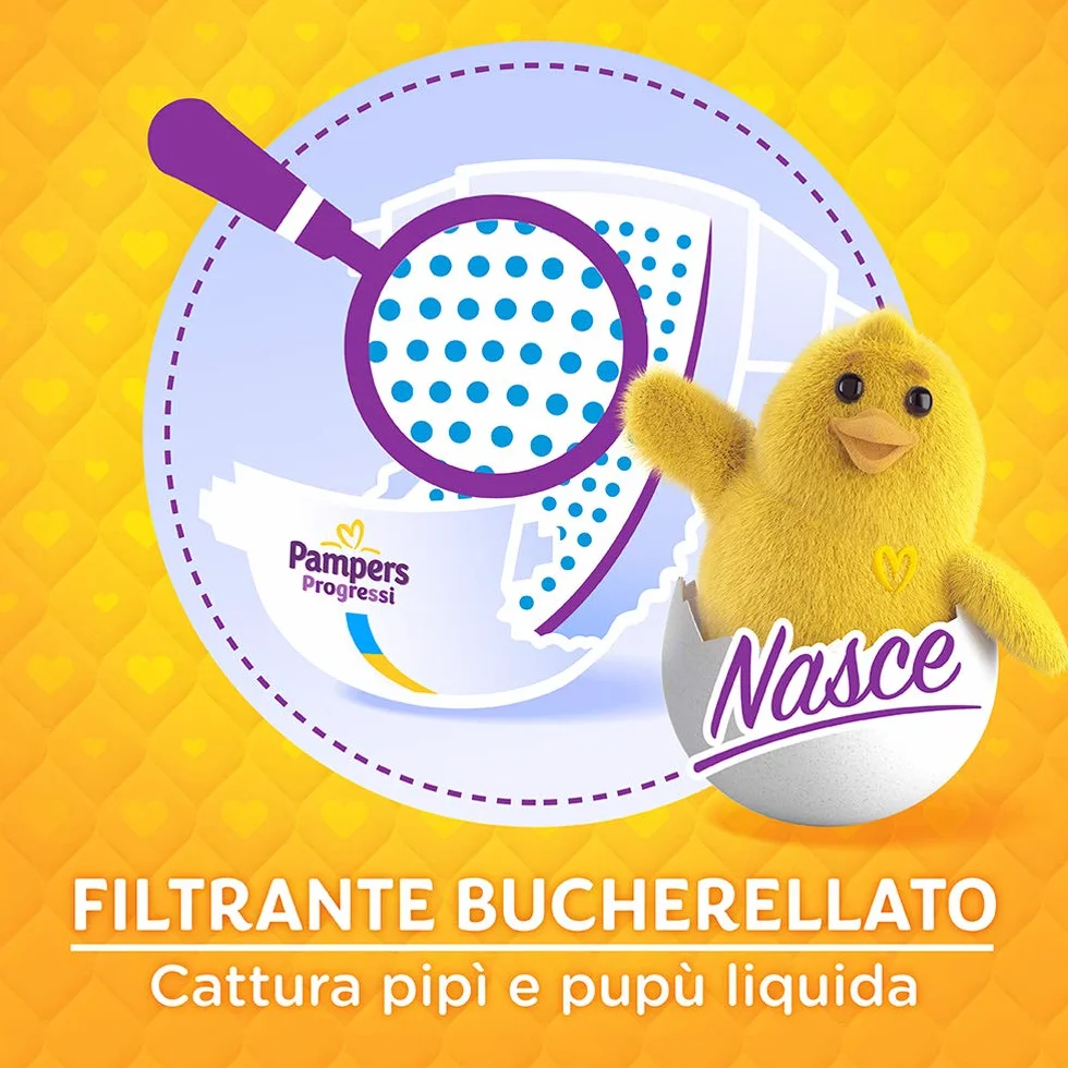 Pampers Progressi Midi, 162 Pannolini, Taglia 3, 4-9 Kg