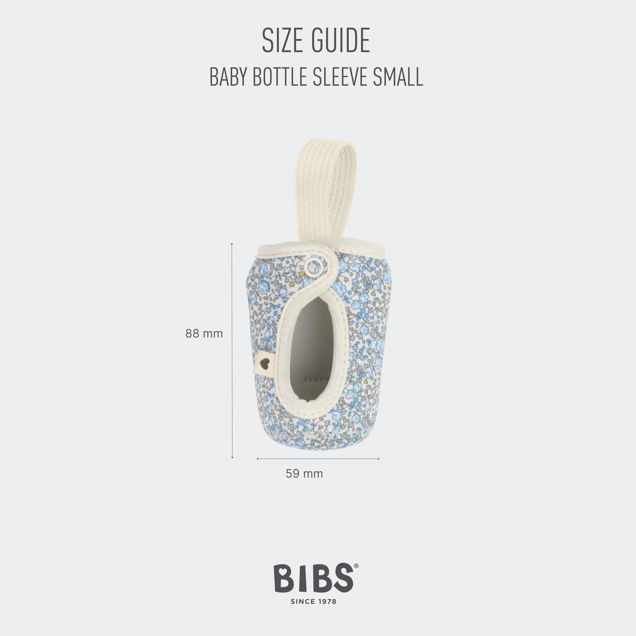 BIBS x LIBERTY Copribiberon 110ml - Custodia protettiva in neoprene per biberon BIBS - Design con stampa Liberty, Small, Capel Ivory