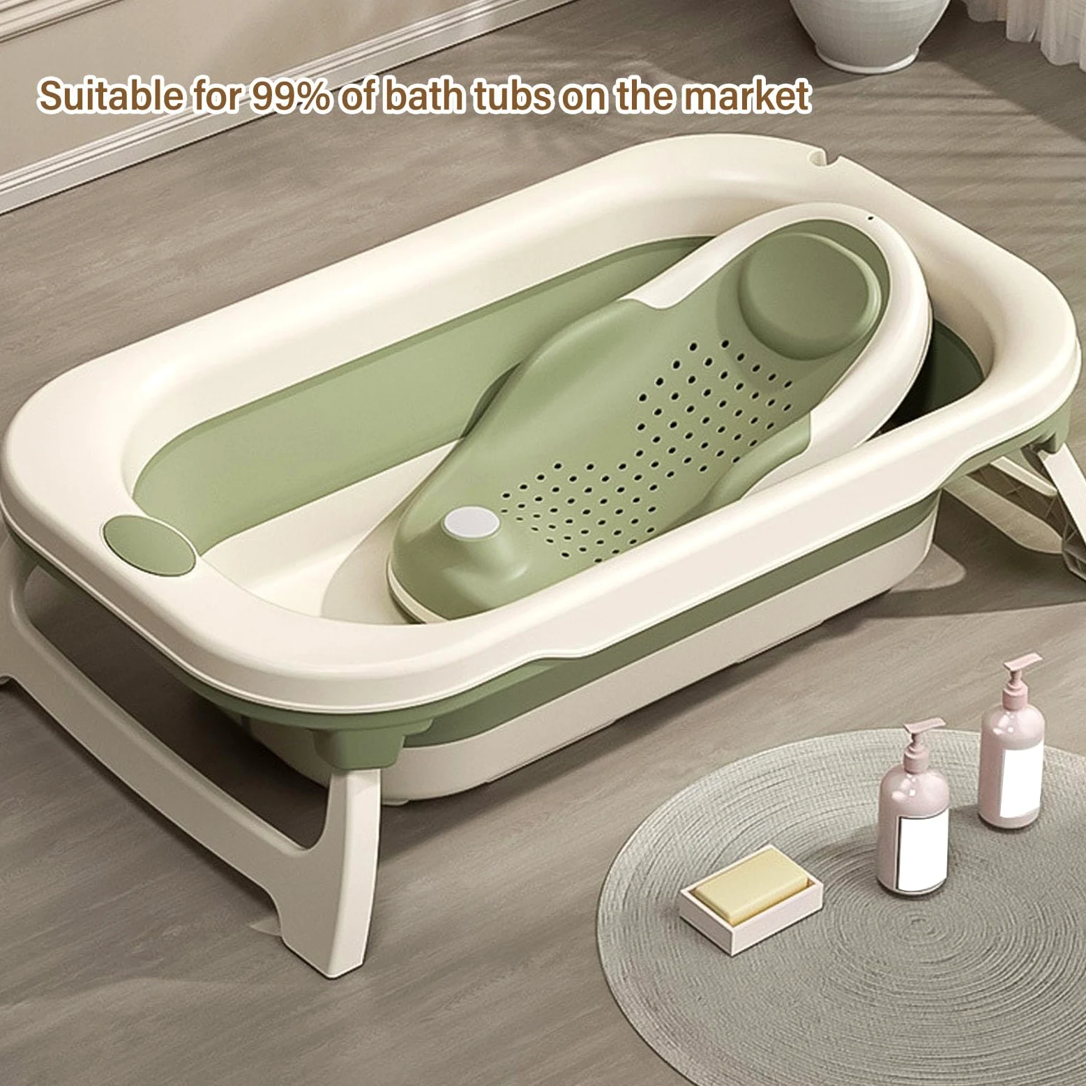 Supporto per Bagnetto, Seggiolino per Bagnetto, Vasca di Supporto Ergonomica per Bagnetto per Neonati, Seggiolino per Vasca da Bagno, Supporto Pieghevole per Bagnetto per il