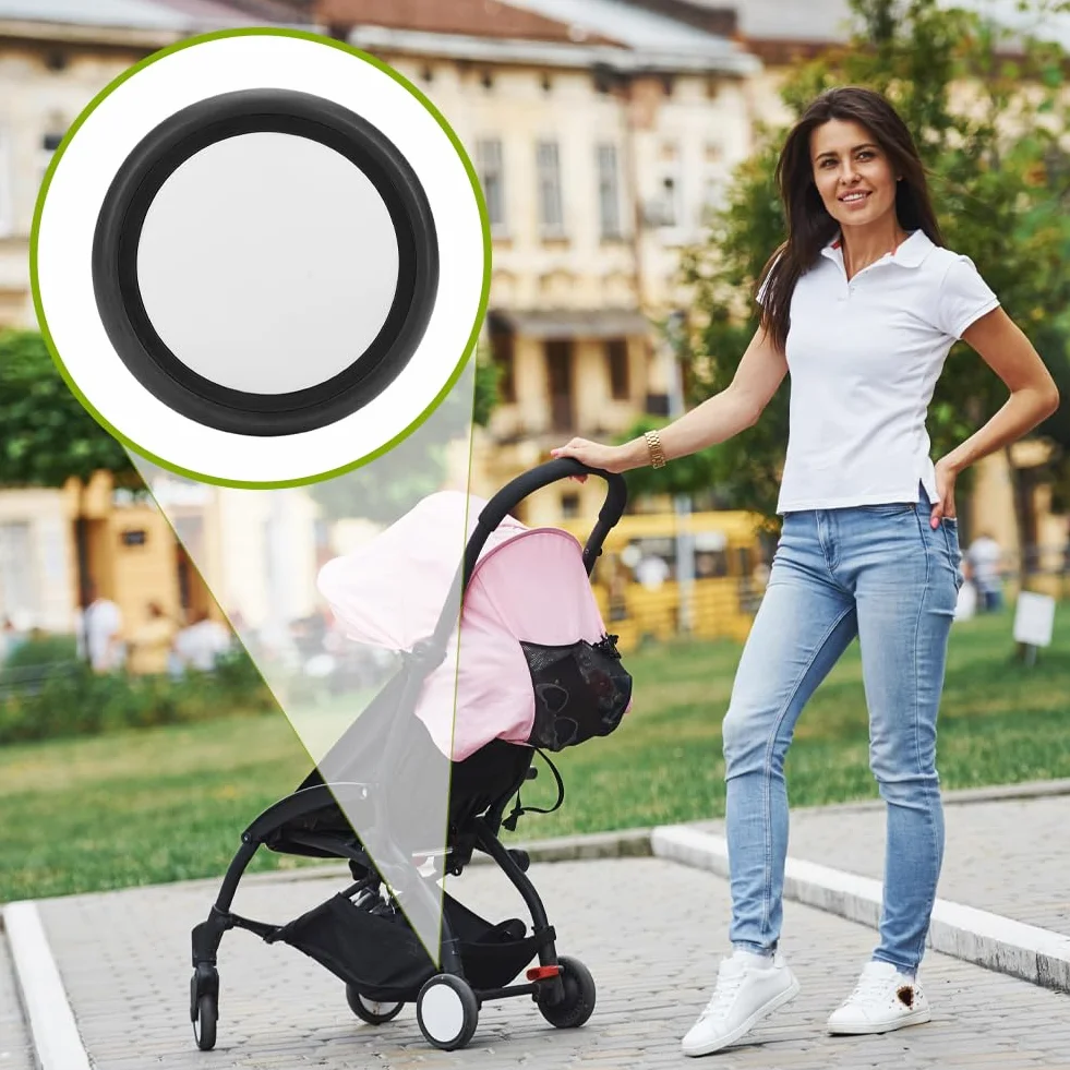 Joyzan Ruota del Passeggino, Rotazione 360 Gradi Passeggini Ruote Posteriore Gomma Accessori Sostituzione Posteriori Universali Sostituibili Carrozzina Ricambio Per Bambini Con Attrezzi