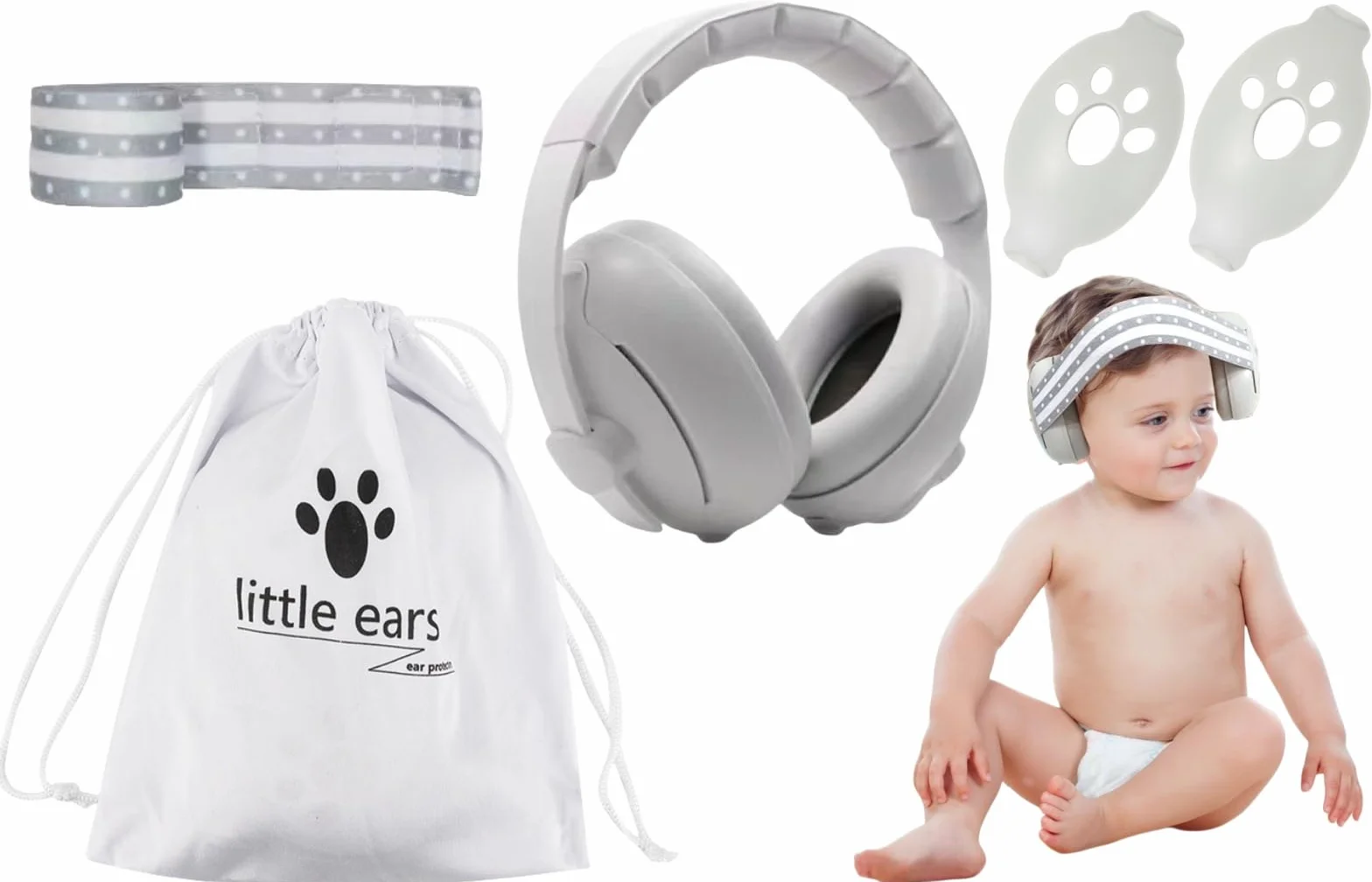 2 in 1 Cuffie Antirumore Neonato,Cuffie Antirumore,Cuffies Antirumores Bambini,Protettori Acustici per Neonati,Cuffies Antirumores Neonato Riduzione,Protezioni Acustiche per Bambini