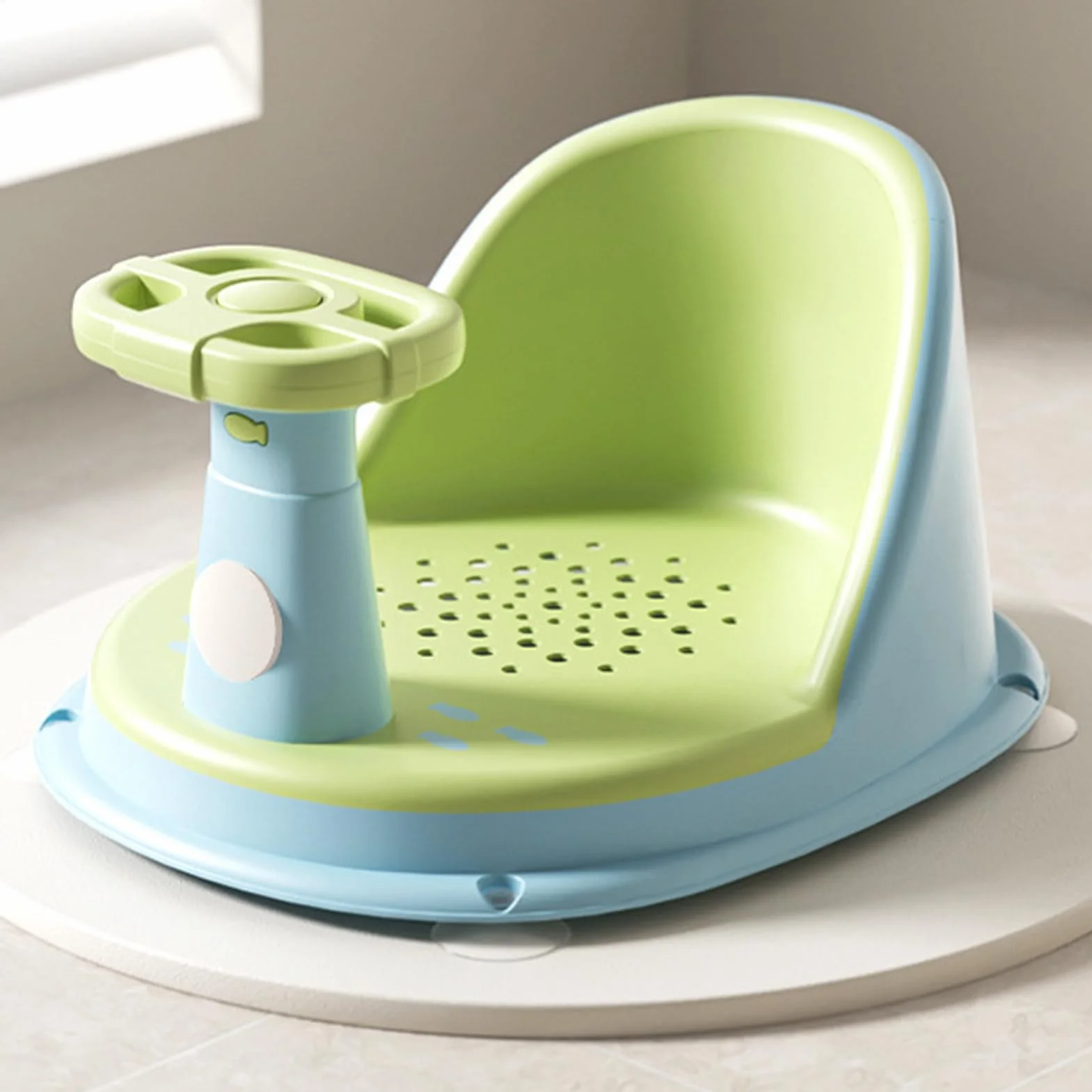 Stabile seggiolino da per bambini, comodo supporto per vasca, dispositivo per lavare i bambini da 10 pollici con struttura robusta, seggiolino da compatto con design portatile, vestibilità