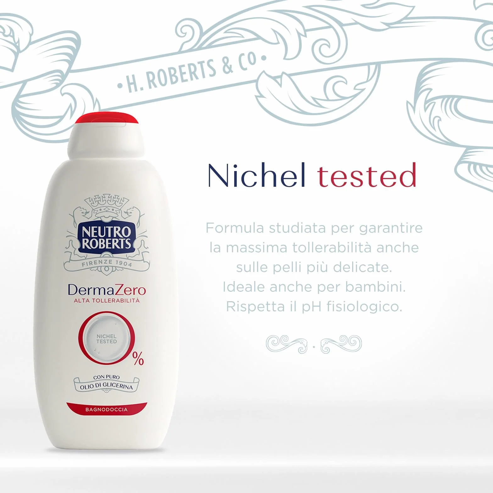 Neutro Roberts Bagnoschiuma Corpo Dermazero Ipoallergenico, Ottimo per Pelli Delicate e Sensibili, Privo di Sapone e Coloranti, Adatto a Uso Quotidiano e per l'Igiene dei Bambini, 4 Flaconi da 600 ml