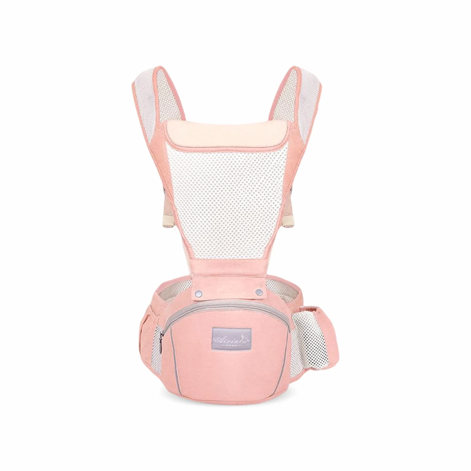 SONARIN Traspirante Multifunzione Marsupio Neonati con Sedile,Portantina Porta Bambino Fascia Porta Bebè Ergonomico Regolabile per Neonati Bambini 0-36 Mesi,Tutte le Posizioni(Rosa)