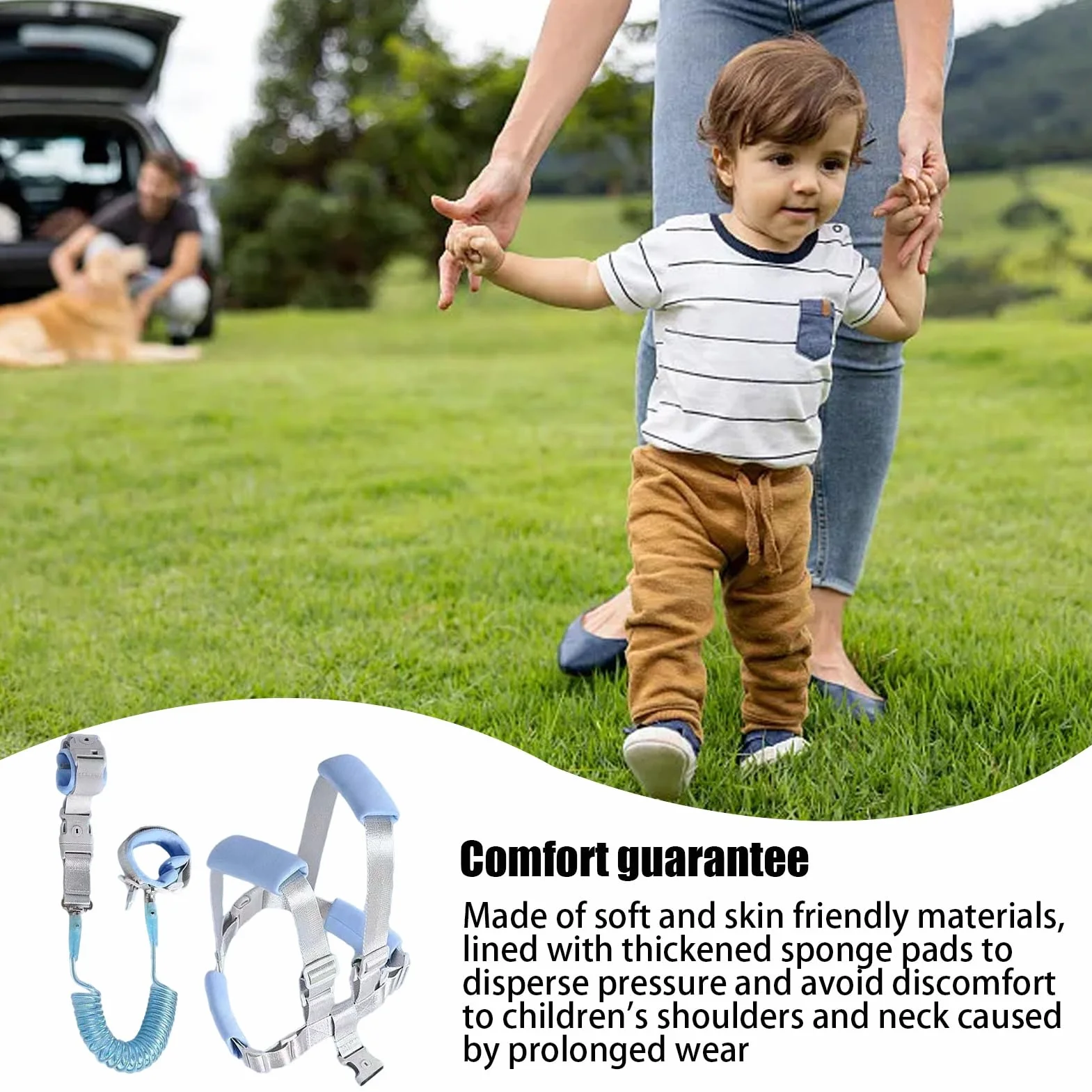 Imbracatura Di Sicurezza Per Bambini - Si Al Buio 3 1 Imbracature Per Bambii Con Guinzaglio, Cinturini Per Polsi | Cinture Anti-smarrimento Per L'assistente Alla Camminata Del Bambino. Il Br