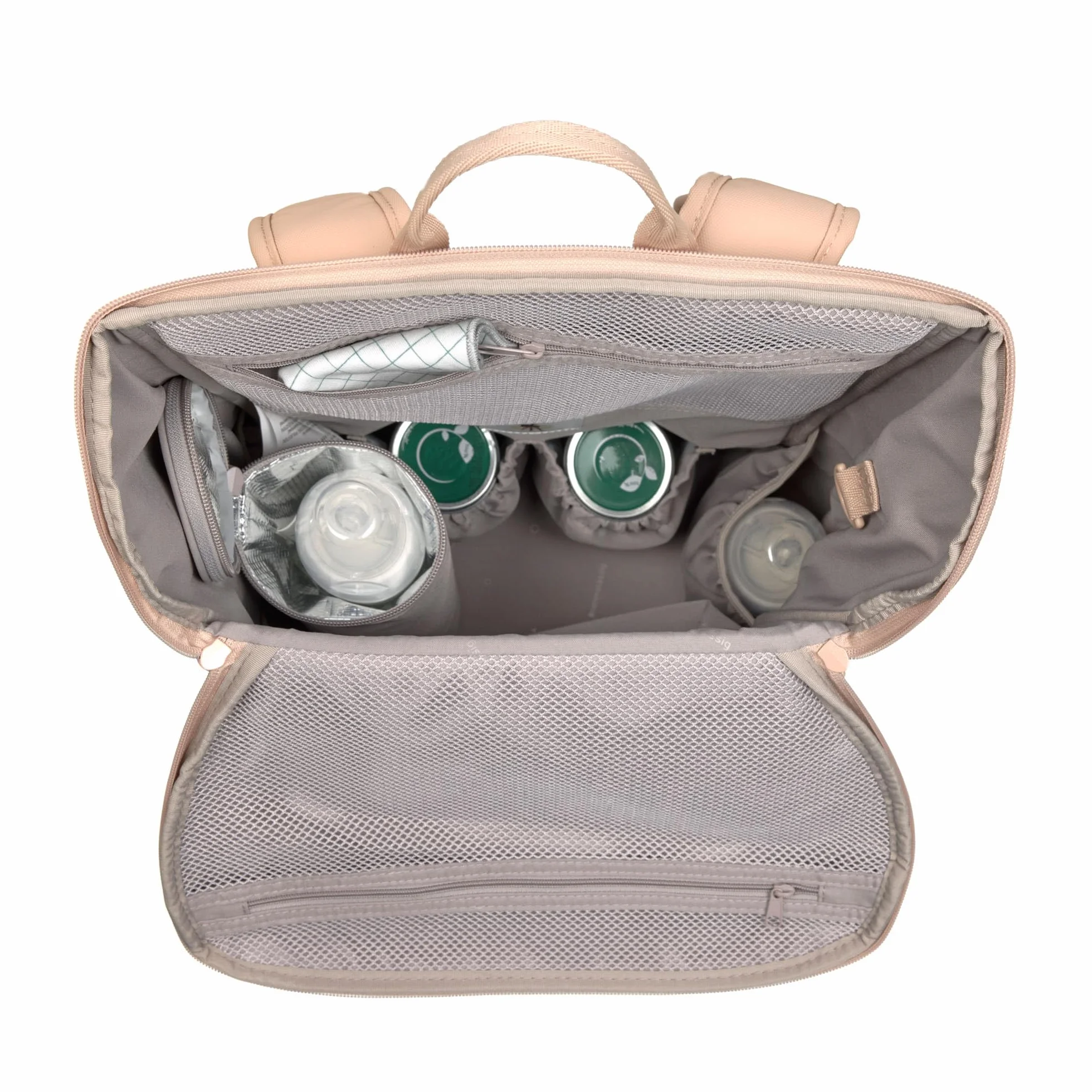 LÄSSIG Zaino fasciatoio con fasciatoio, aggancio per carrozzina e portabiberon/GRE Slender Up Backpack
