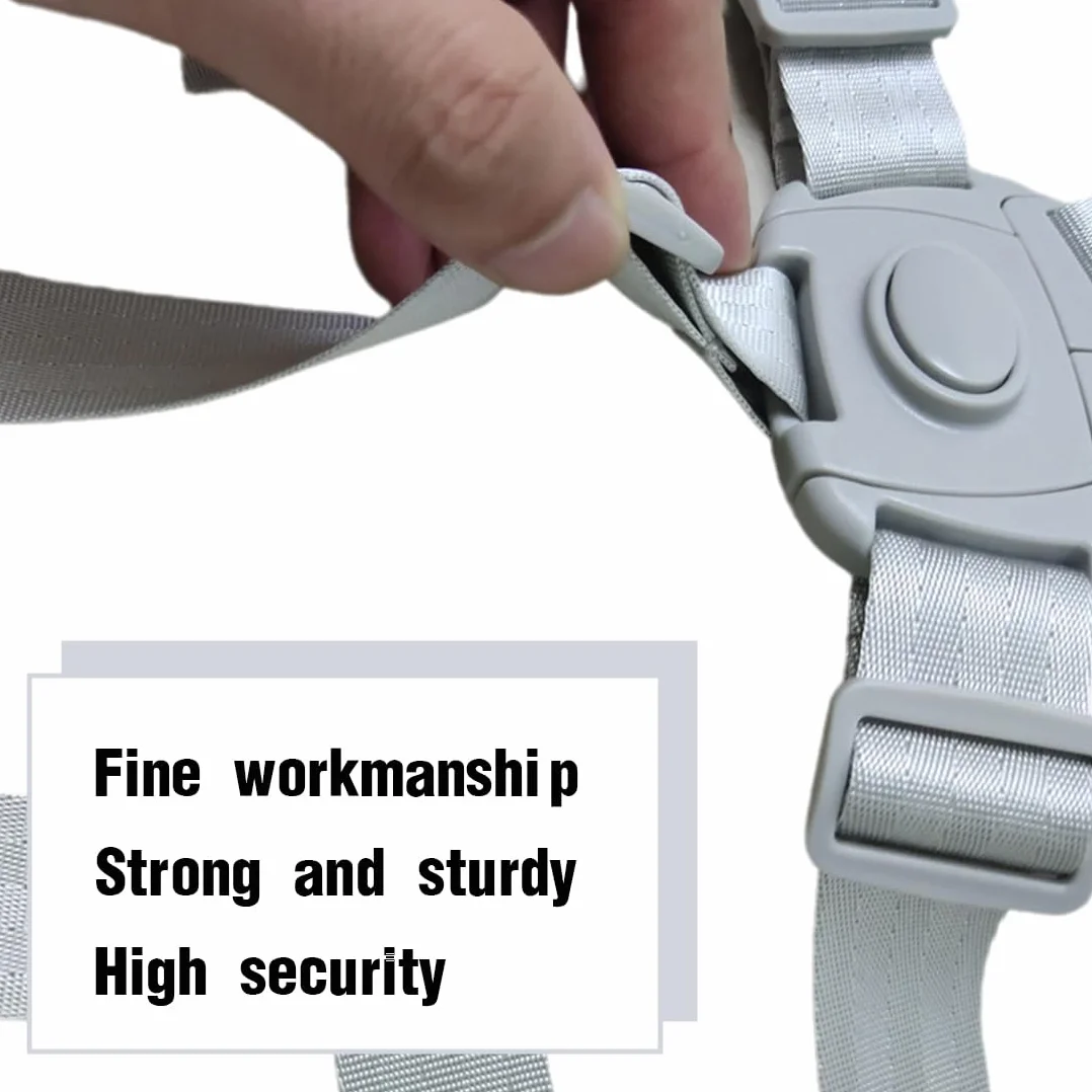 1Pcs Cinture Universali per Seggiolone Cinghie per Seggiolone a 5 Punti, Regolabile Cintura di Sicurezza per Bambini per Seggiolino Cinghie Passeggini per cinghie seggiolone