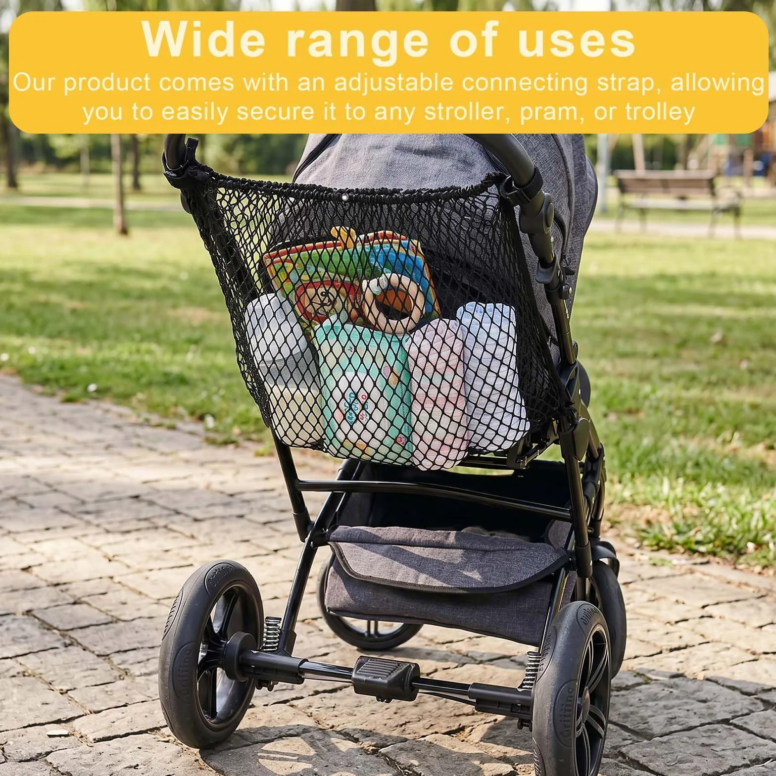 Borsa organizer per passeggino, Rete portaoggetti per passeggino, Borsa a rete per passeggino, Borsa a rete per passeggini, Borsa in Rete per Passeggini, adatti per passeggini, carrozzine per bambini