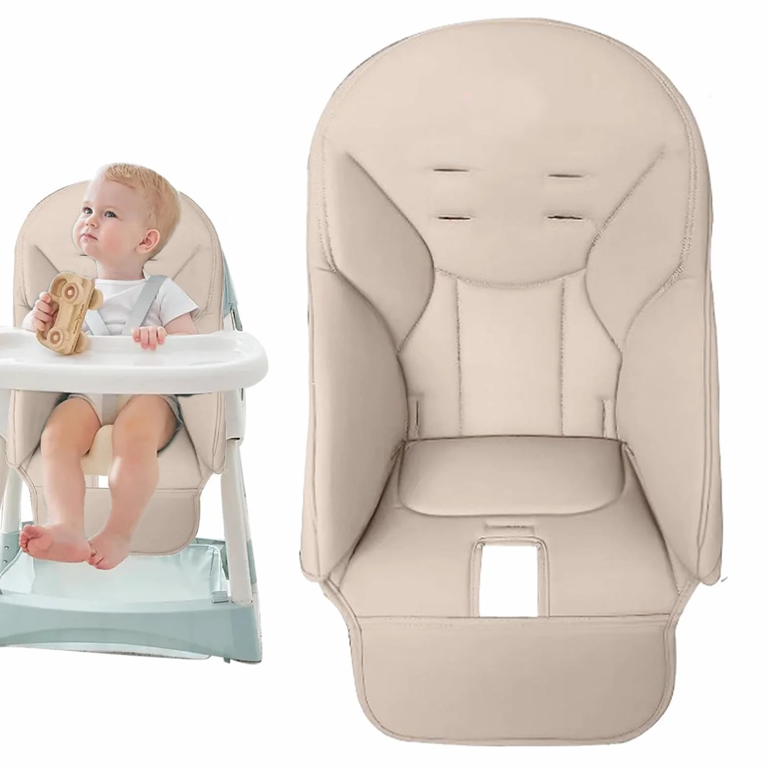 Youany Cuscino per seggiolone, riduttore per seggiolone, sedia da pranzo, in pelle PU, rivestimento universale per Peg Perego, Kosmic Jané, Baoneo, Siesta Zero3