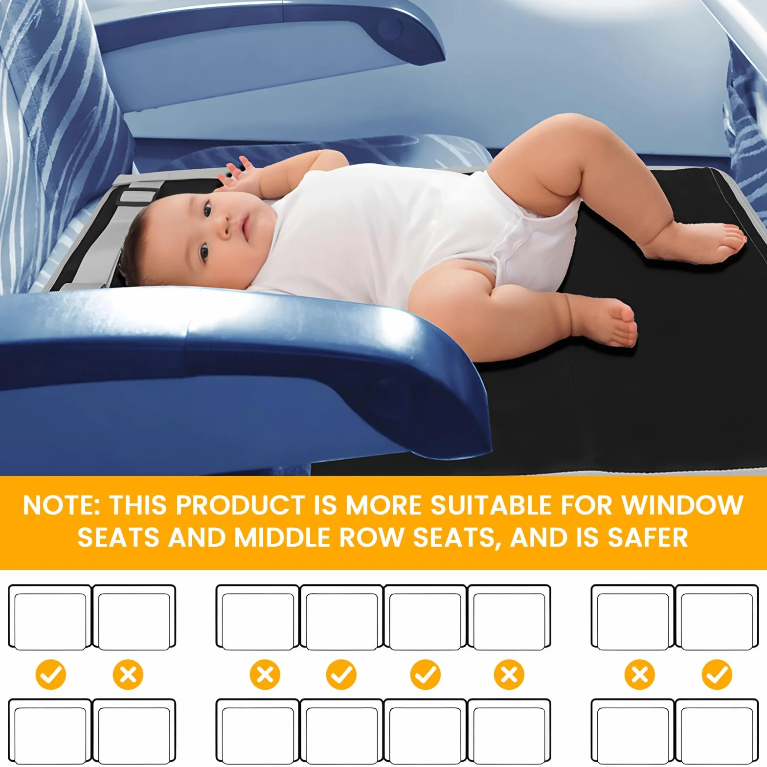 Letto Per Bambini In Aereo,Poggiapiedi Per Aereo,79x44 Cm Poggiapiedi Per Aeroplano,Leggero E Pieghevole,Viaggio Portatile Cose Essenziali,Bambini In Aereo Per Riposare Le Gambe E Sdraiarsi
