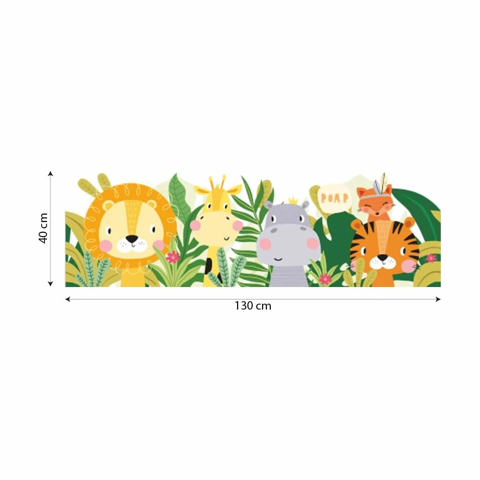 kina - SM0022 Adesivi Murali Fasce per Camerette Bambini - Grafica Friends Greche Protezione e Decorazione Pareti Rivestimento Mobili Tavoli e Armadi 40x130 cm