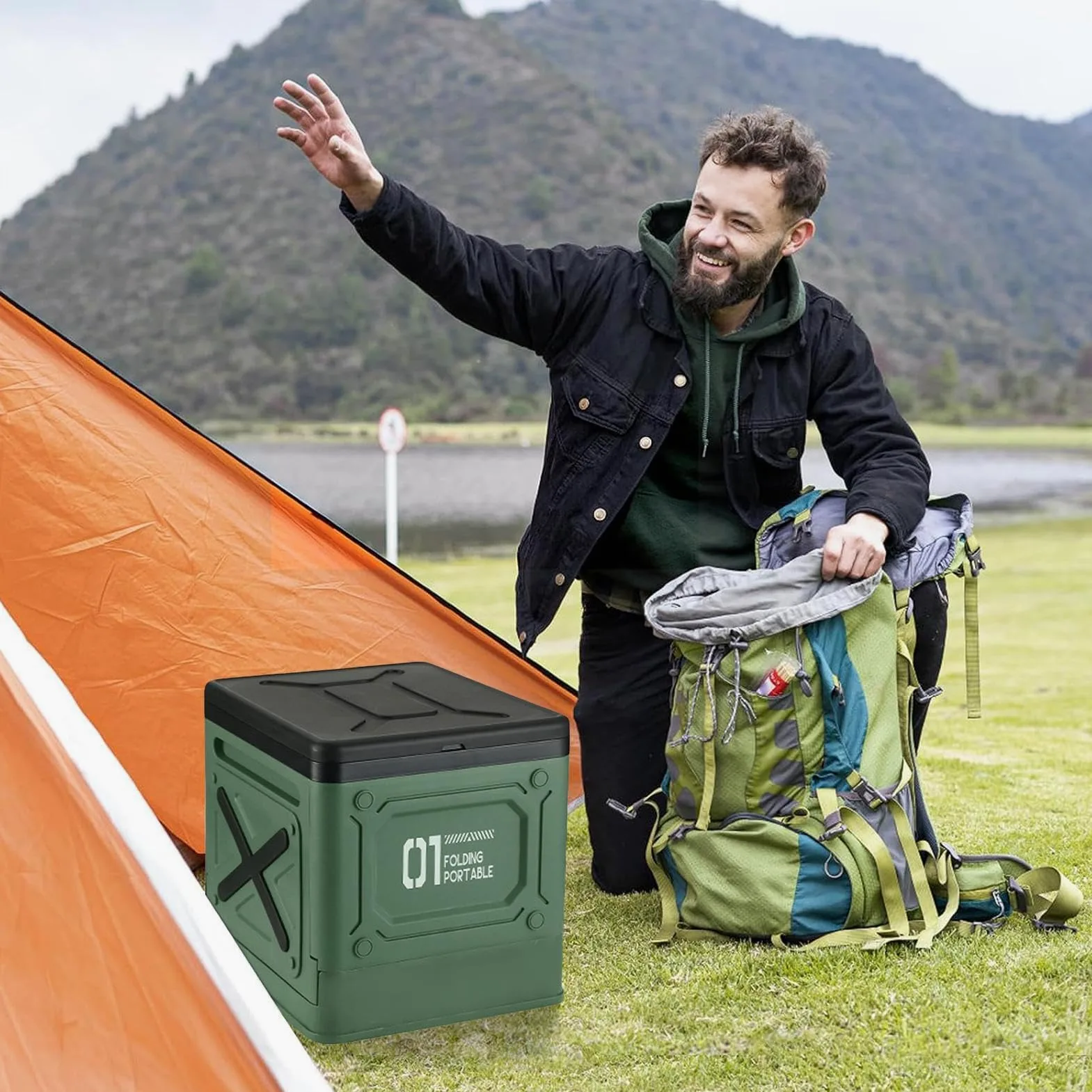 Toilette Portatile Pieghevole Porta Potty - Sedile Da Bagno Da Viaggio | All'aperto, Kit Igienico-sanitario Mobile | Di Toilette Da Campo Durevole Per Adulti, Attrezzatura Igienica Pratica Per V