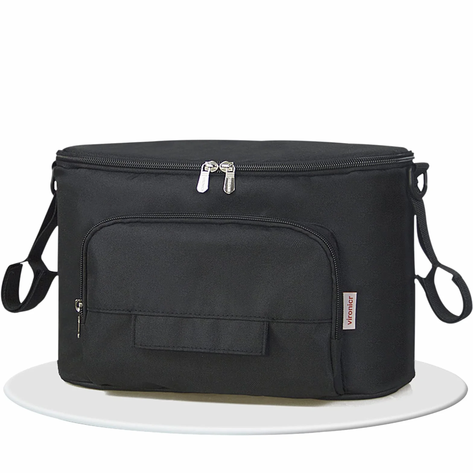 ZONSUSE Borsa multifunzione per neonati, borsa portaoggetti per passeggino, con velcro, impermeabile, universale
