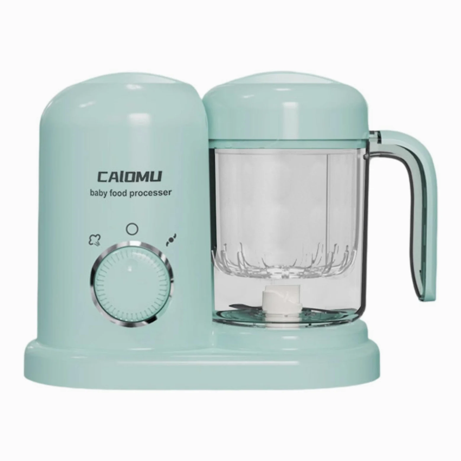 Robot Da Cucina per Alimenti per Neonati con Frullatore, Vaporiera, Spremiagrumi E Macinino, con Rotante, Serbatoio Dell'acqua E Misurino, Verde, Taglia unica bambino