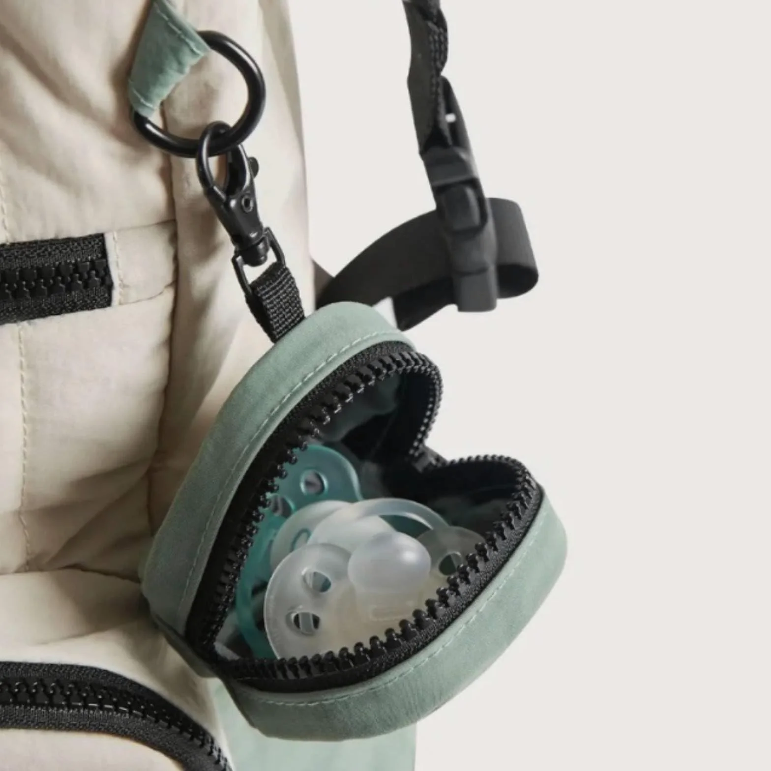 Baoblaze Borsa Fasciatoio Impermeabile Zaino Neonato Borsa Mamma Borsa Passeggino Organizzata con Ampia Apertura Multiple Spallacci Imbottiti Ergonomici, Beige+Arancione