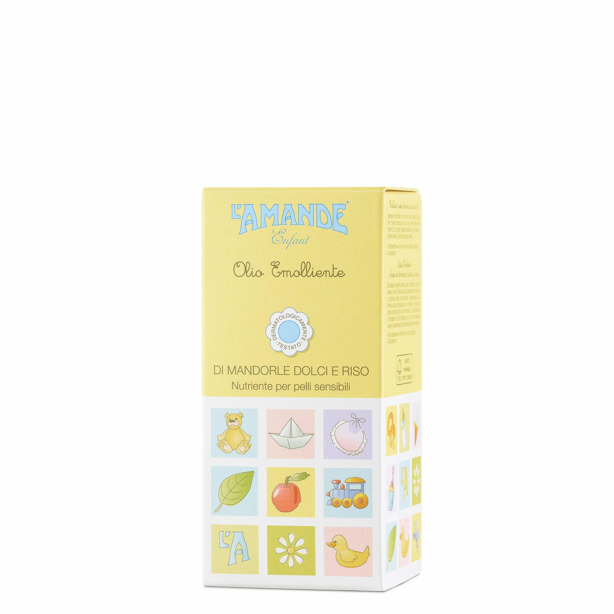 L'AMANDE - Olio di Mandorle Dolci e Riso per Bambini, Olio Neonato e Bambino con Vitamina E e Sali Minerali, Pelli Sensibili ad Azione Emolliente e Nutriente - Enfant, 150 ml, 1 pezzo