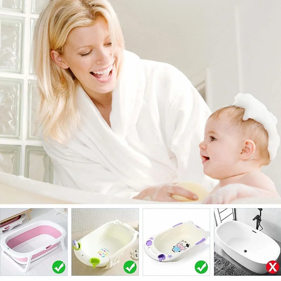 Riduttore Vaschetta Bagnetto Neonato, Cuscino Bagnetto Neonato, Riduttore Bagnetto Neonato, Tappetino da Bagno per Neonati, Galleggiante Tappetino da Bagno Per Bambini, per Bambino 0-3 anni