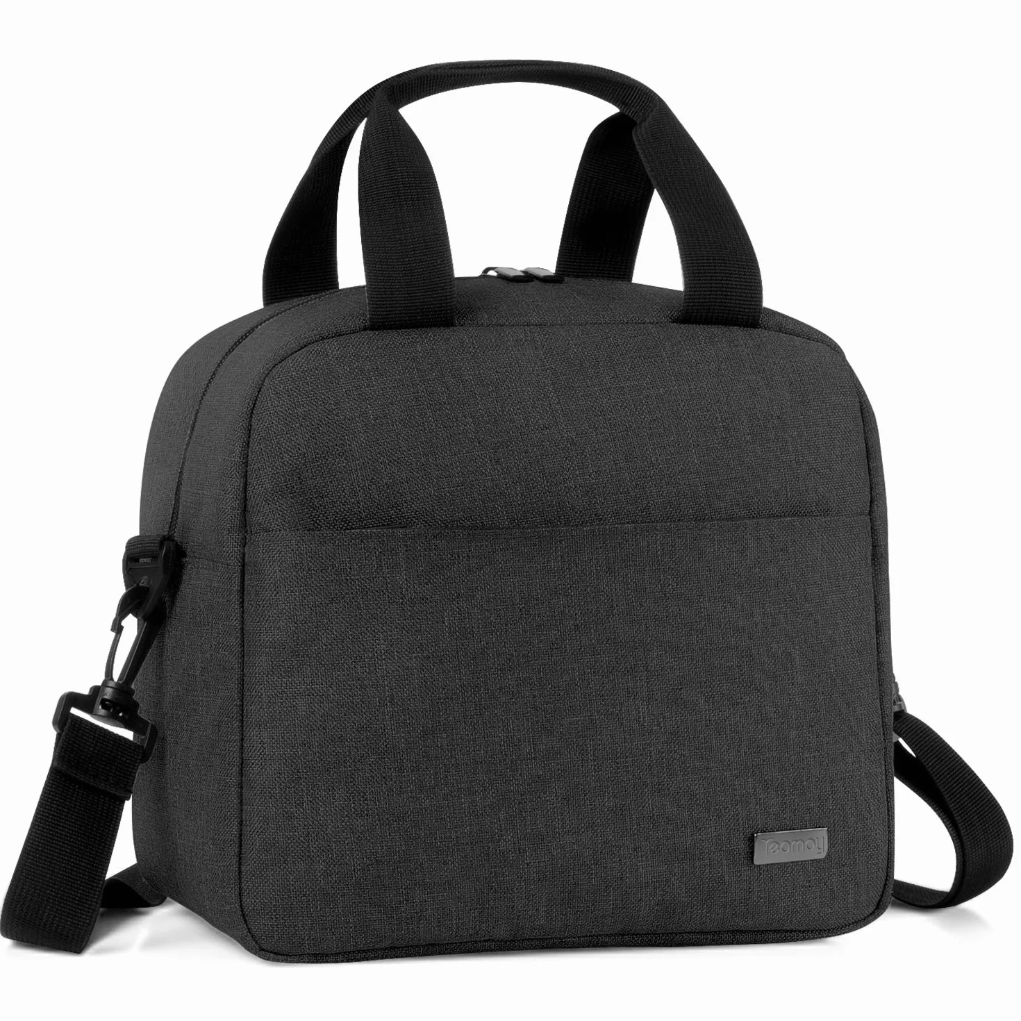 Teamoy Borsa Termica per Biberon con Mattonelle per il Ghiaccio, Porta Biberon Isotermico, Adatto a 6 biberon da 270ml, Nero