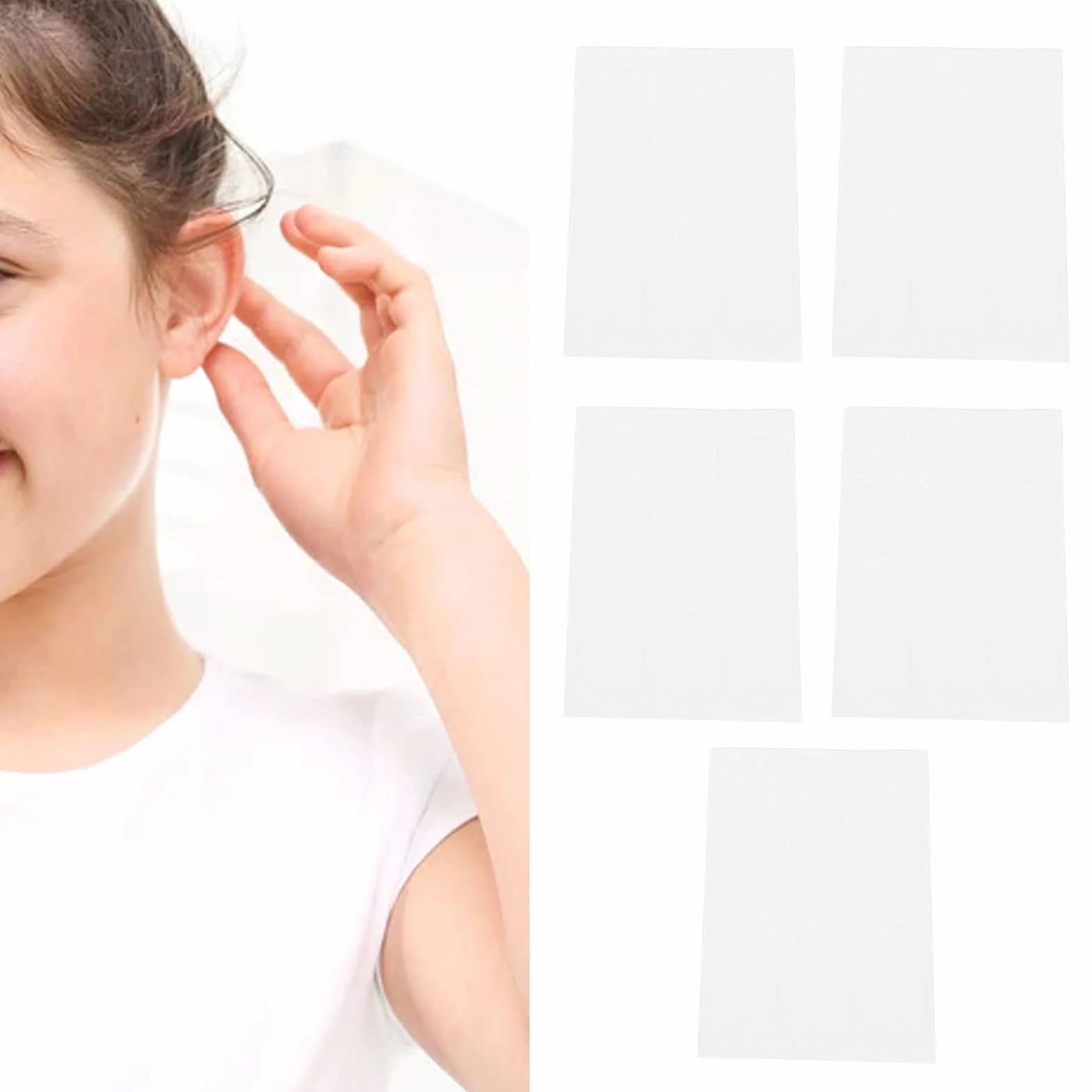 30 Pezzi Correttore Orecchio Cosmetico per Orecchie Floppy Adesivo per Orecchie Cosmetico in Silicone Trasparente Adesivi Orecchio Cosmetici in Silicone Trasparente Indolore per Adulti Bambini