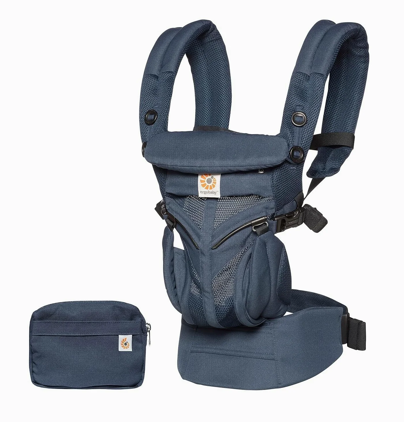 Ergobaby Omni 360 Cool Air Mesh Marsupio Neonati Ergonomico 0 36 Mesi, 4-in-1 Zaino Porta Bebe & Cuscino Bebè per Marsupio Neonati della Collezione Originale (3,2-5,5 kg), Grigio