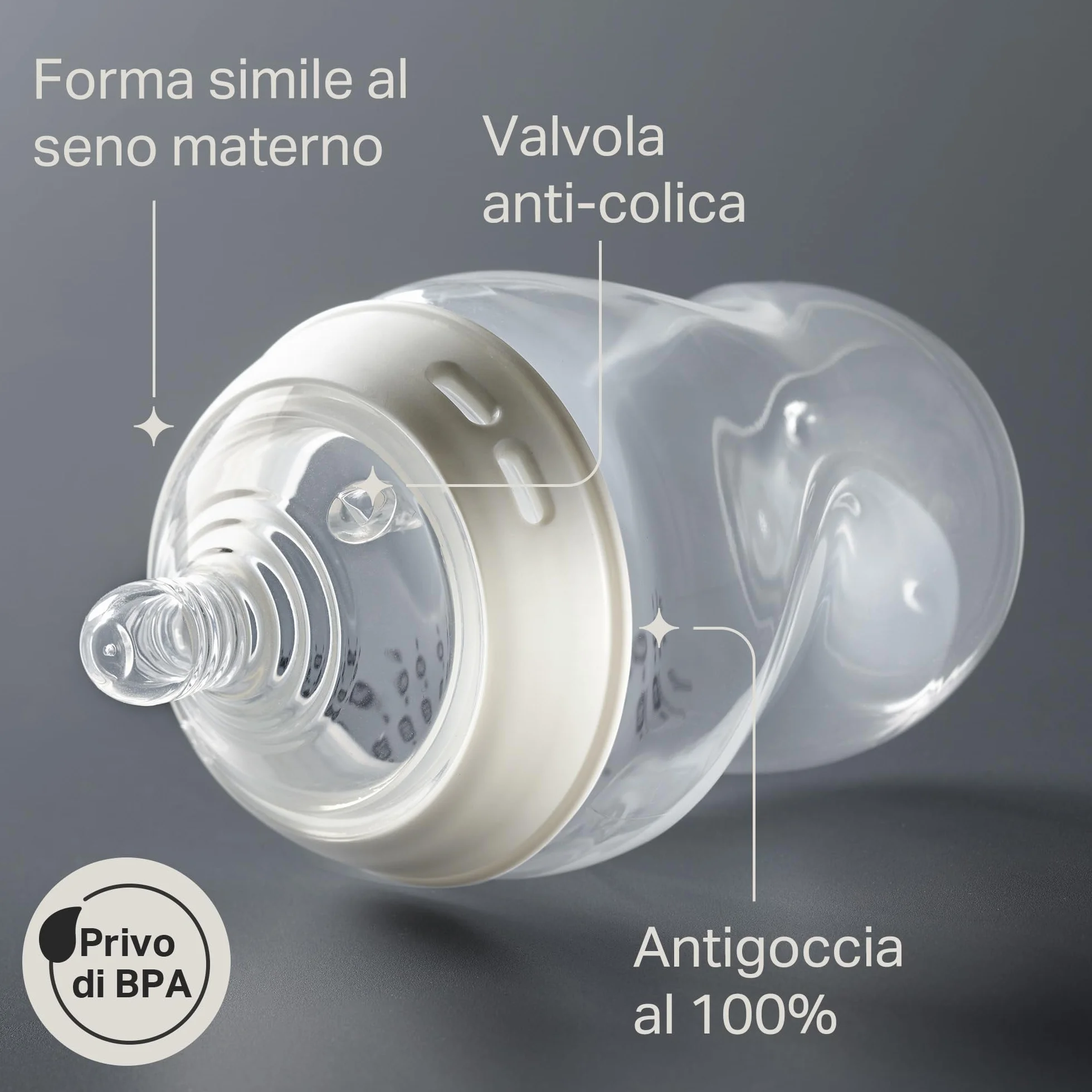 Tommee Tippee Starter Set Natural Start per neonati,150ml e 260ml, biberon anti-colica con tettarella a flusso lento inclusa, e medio per favorire un attacco naturale, autosterilizzante, rosa
