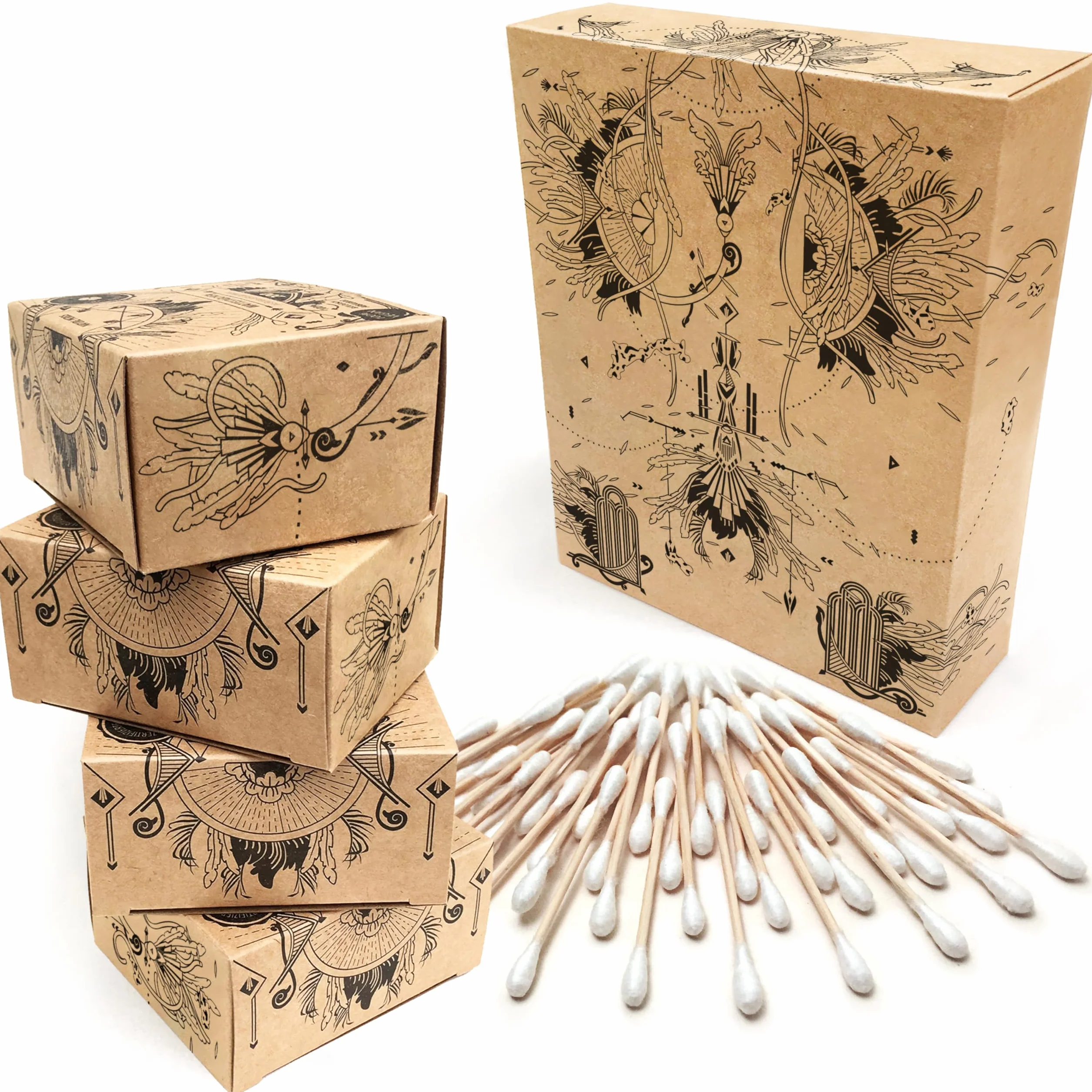 Nature Nerds - Cotton fioc (800 pezzi) in bambù e cotone, senza plastica, Q-Tips