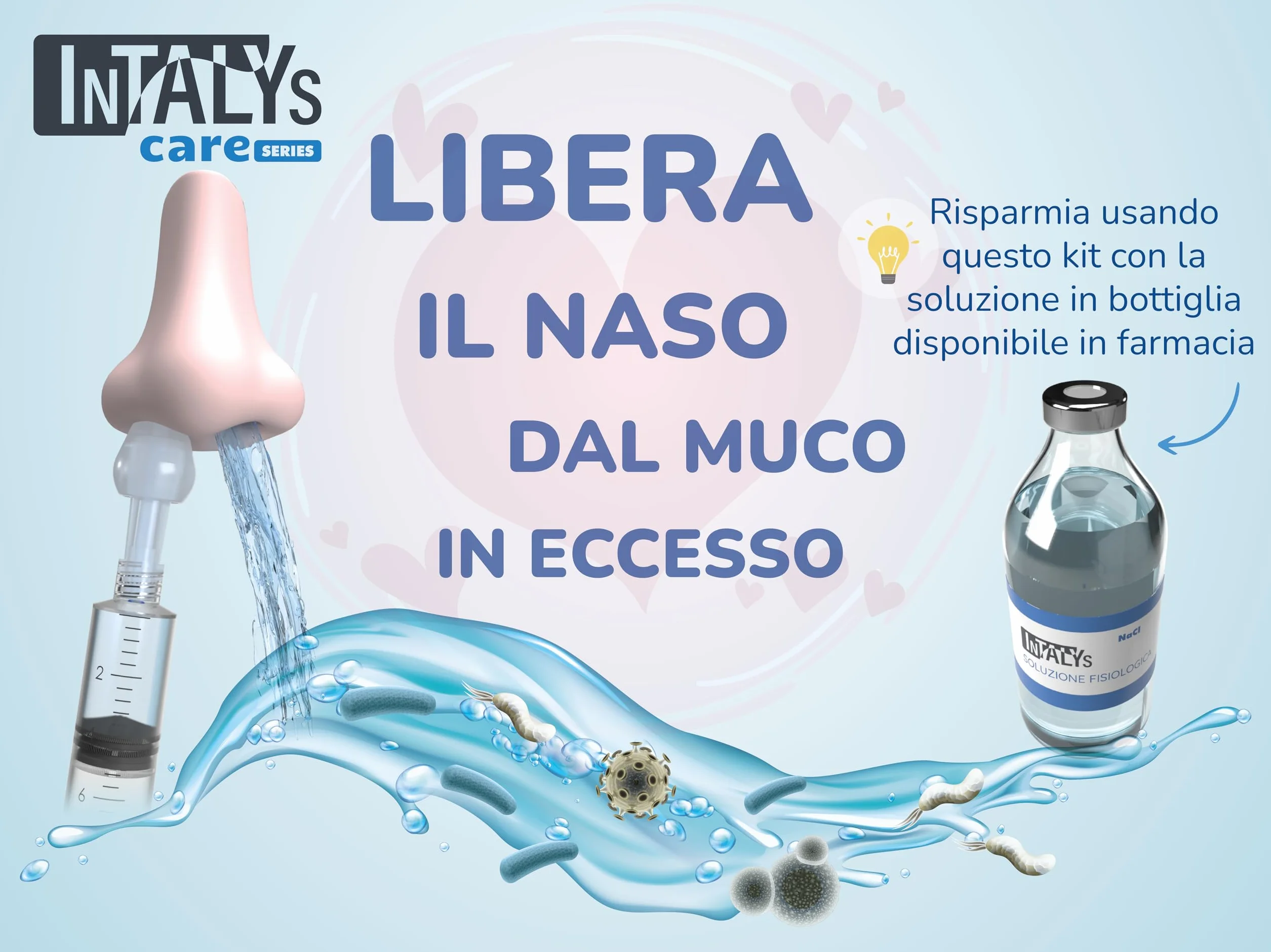 Rino Set Olive Nasali per Lavaggi Neonato, Bambini e Adulti, Made in Italy per Soluzione Fisiologica (10 Olive)