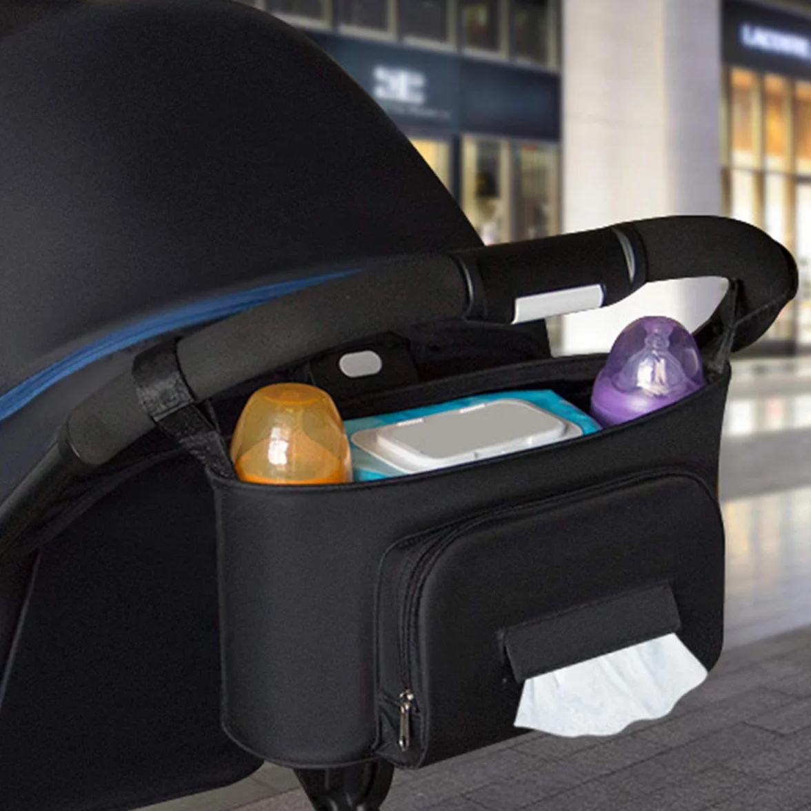 Borsa per Passeggino,Borsa per Passeggino Universale Portaoggetti con Tracolla,Multifunzione borsa cambio neonato con Tracolla,Borsa per neonati per Biberon,Pannolini,Giocattoli,Snack
