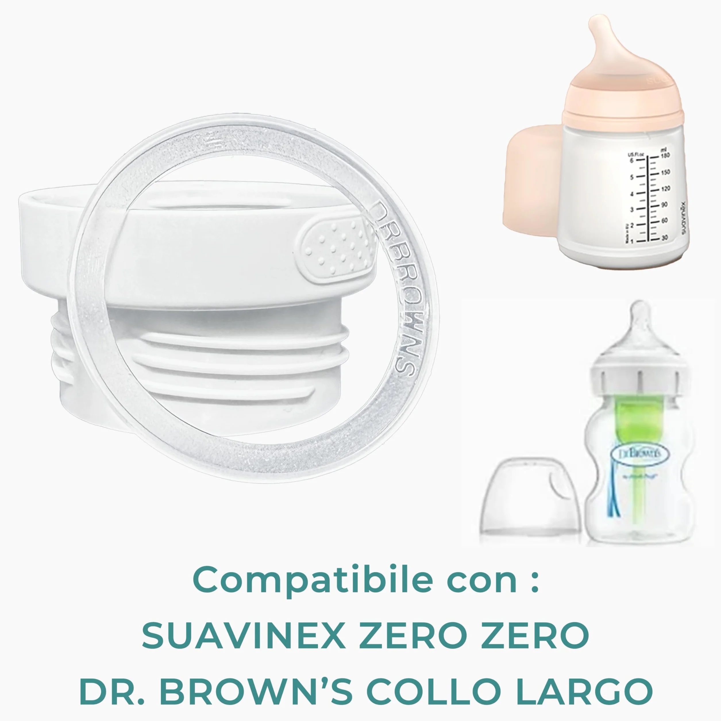 Adattatore per Biberon SUAVINEX ZERO ZERO e DR BROWN'S - Adattatore Scaldabiberon - Compatibile con Scaldabiberon Ø50 mm - Facile da Pulire - Adattatore Scaldalatte materno