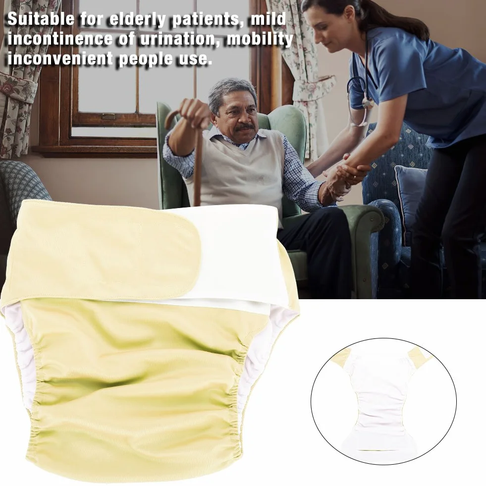 Couche Femme, Pannolini per Adulti con Pannolino Grande Regolabile Donna Blue305 Pannolino di Stoffa per Adulti Riutilizzabile Lavabile (giallo 102)