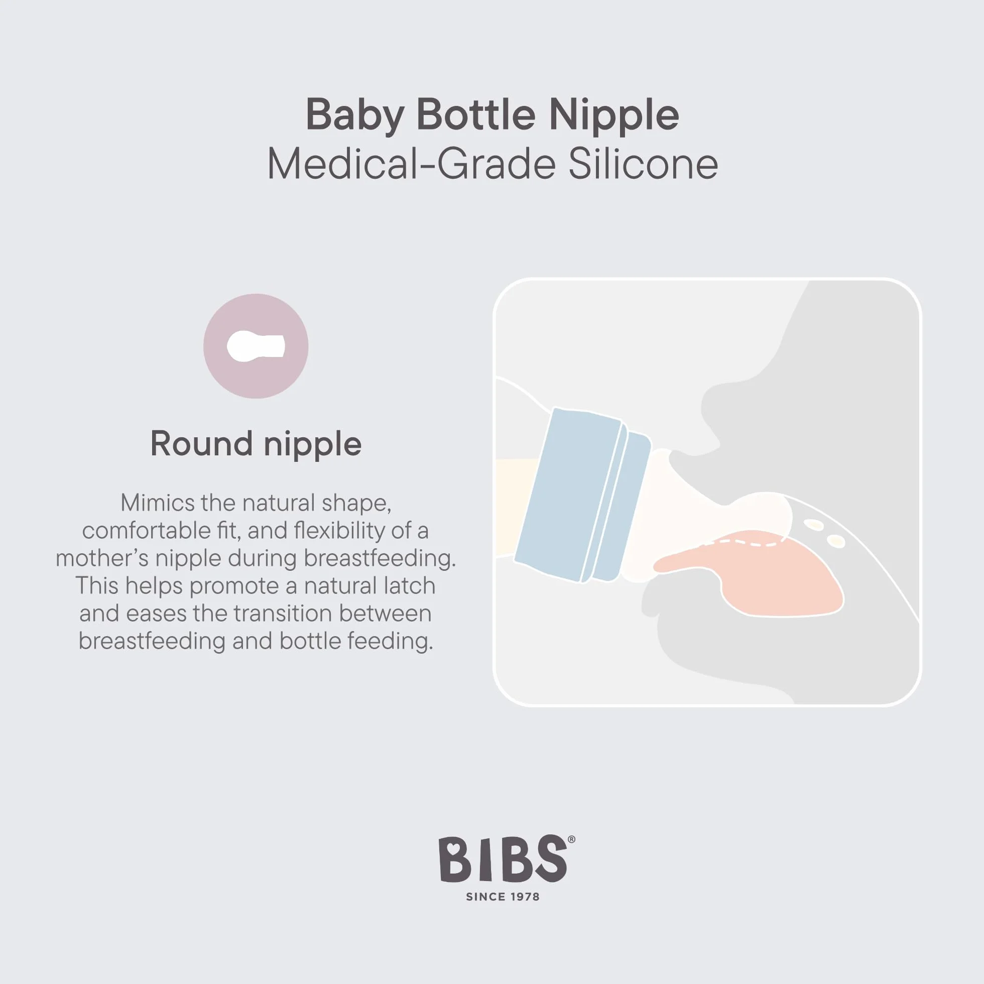 Biberon in vetro BIBS. Anti-coliche. Set di 2.Tettarella rotonda in Silicone. Favorisce l'allattamento naturale al seno, Complete Set - 240 ml (Pack of 2), Ivory