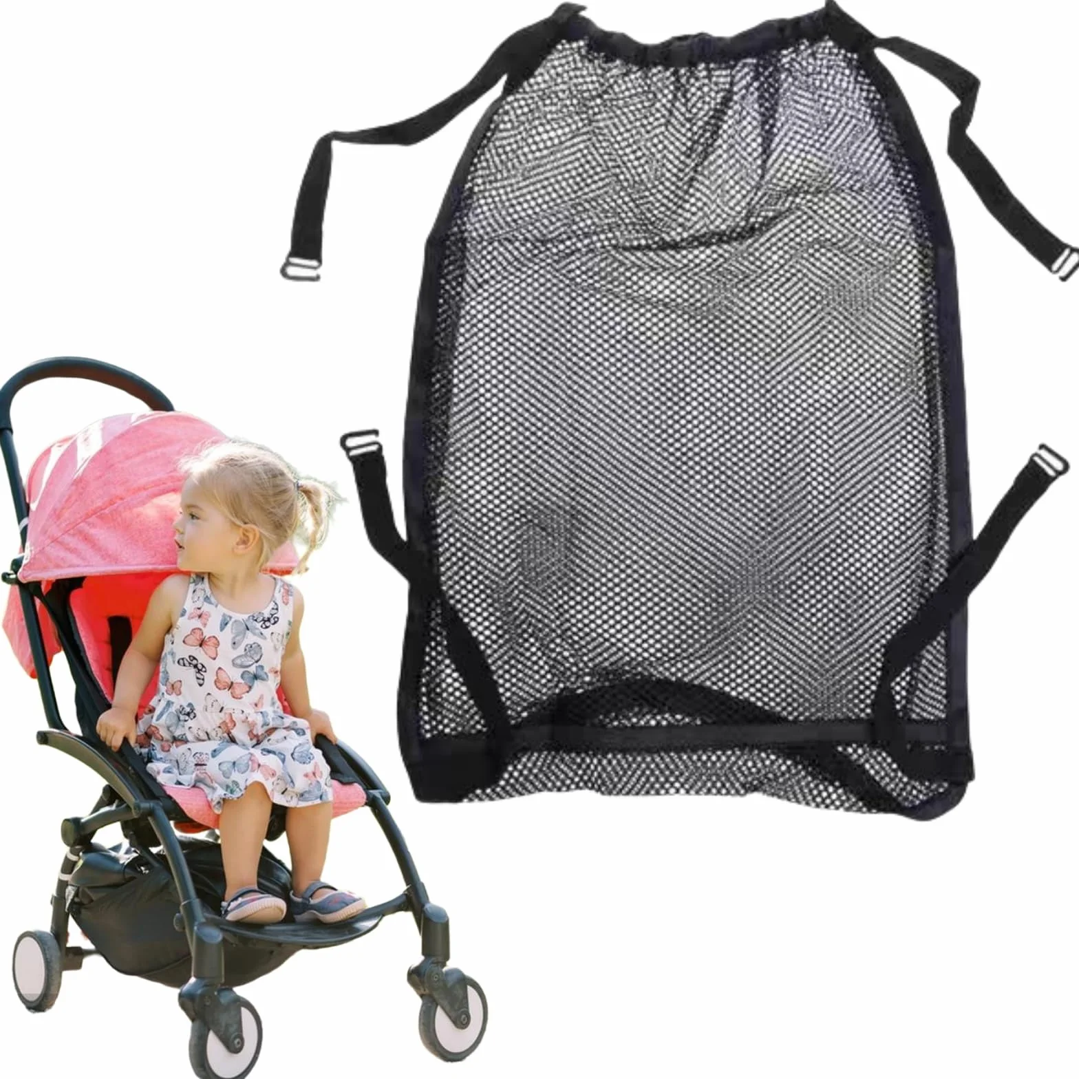 Rete Portaoggetti Universale,Borsa in Rete per Passeggino,Borse per Spesa,Rete per Carrello,Carrozzina e Passeggini,Tasca a Rete sul Retro del Passeggino,Organizer per Passeggino