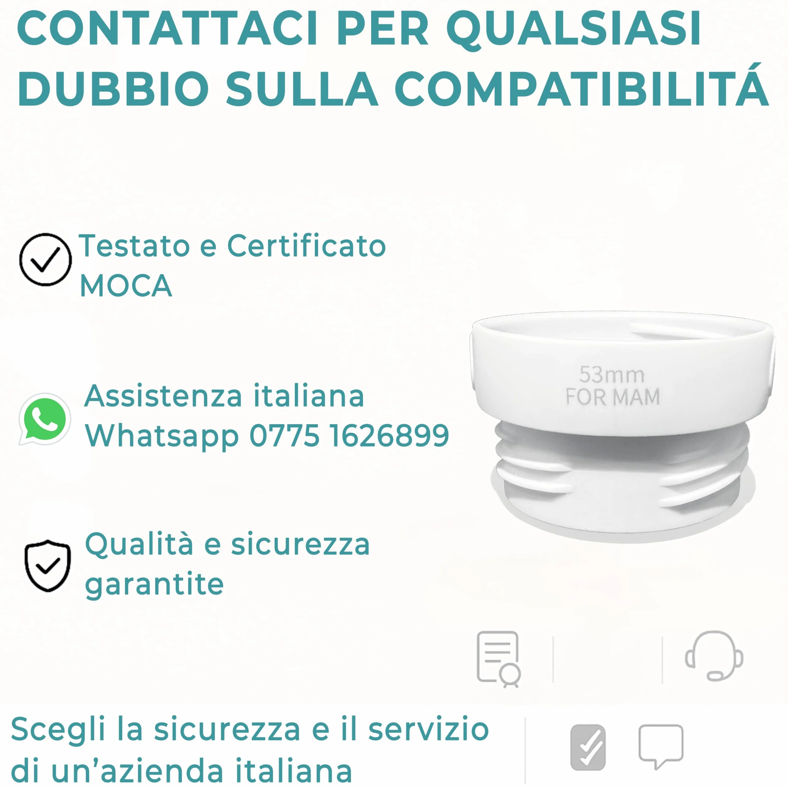 MANAMI - Adattatore per Biberon MAM - Adattatore Scaldabiberon - Compatibile con Scaldabiberon 050 mm - Attacco Universale - Facile da Usare e Pulire - Adattatore Scaldalatte materno
