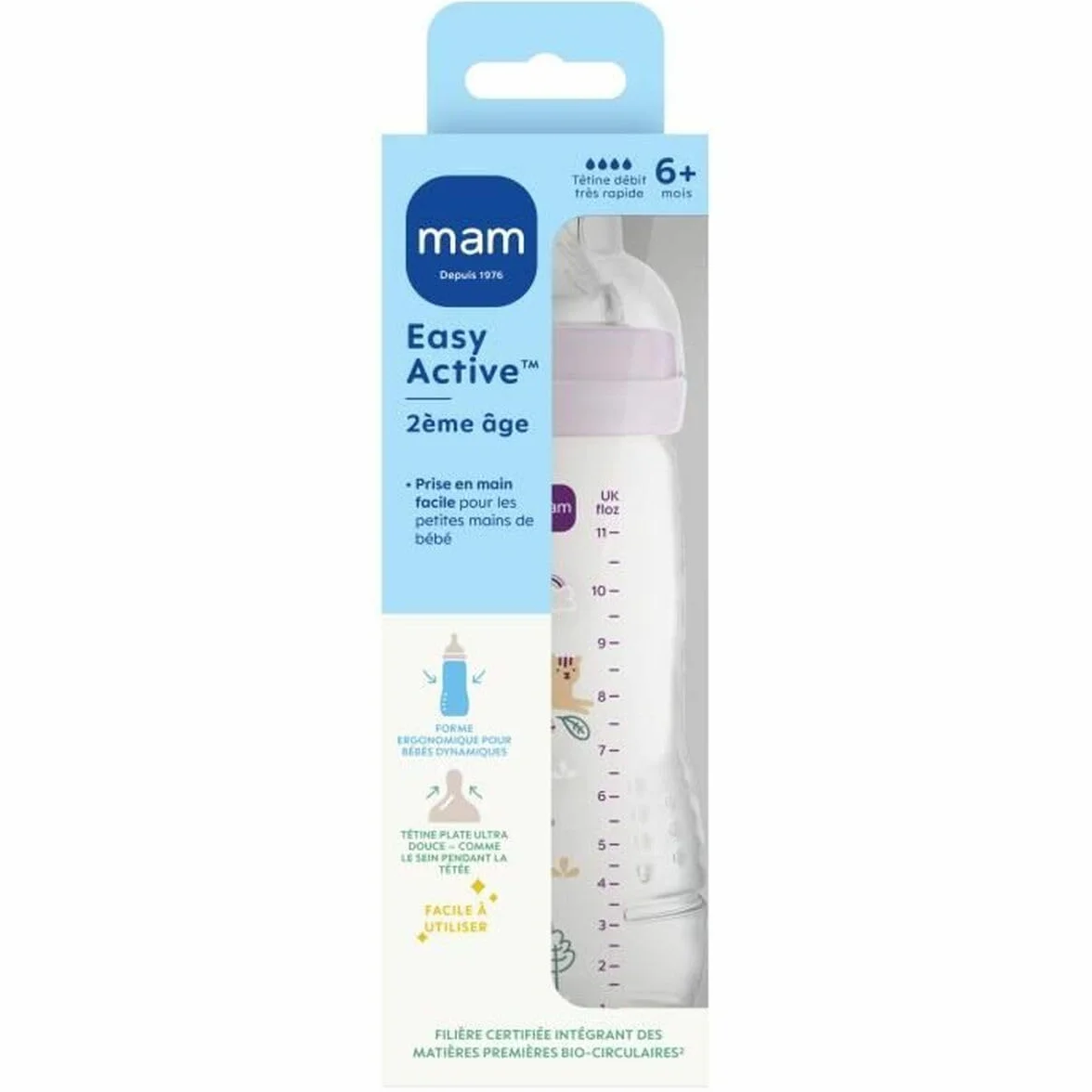 MAM Biberon Easy Active 330 ml, Lilla