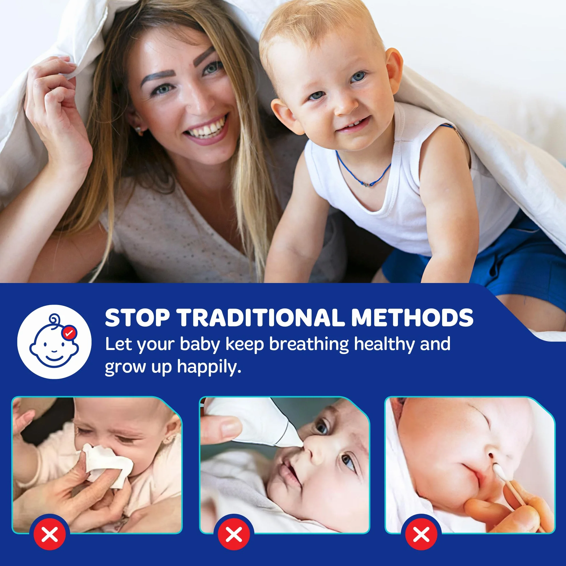 PORTENTUM Lavaggio nasale bambini, irrigatore nasale 10 ml 4 pezzi siringhe lavaggi nasali con punta in silicone morbido
